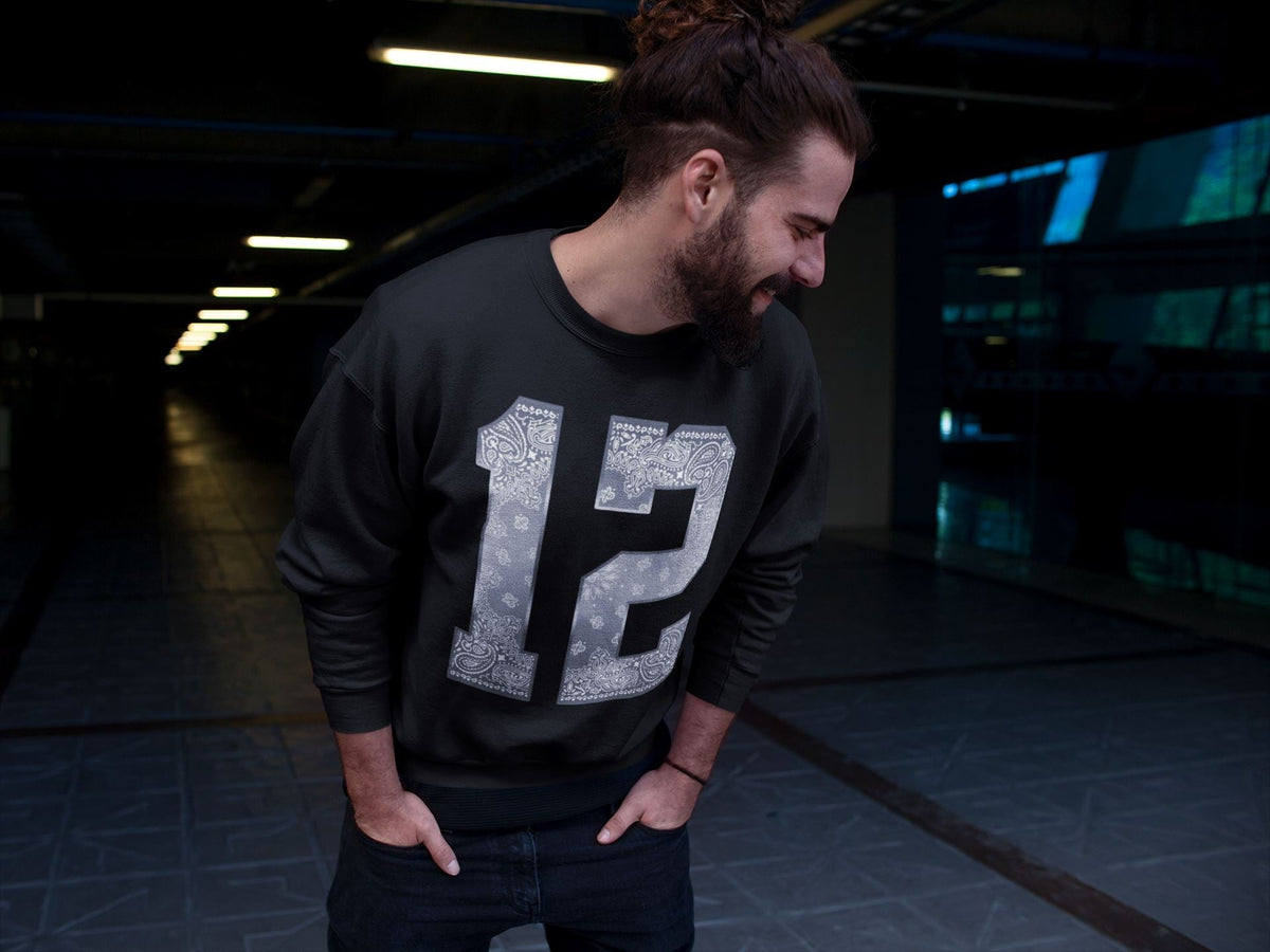 Jordan 12 Stealth Sneaker Matching T-Shirt Bandana 12 Sneaker Tees Jordan 12 Stealth Sneaker Release Tees Crew Neck Tees