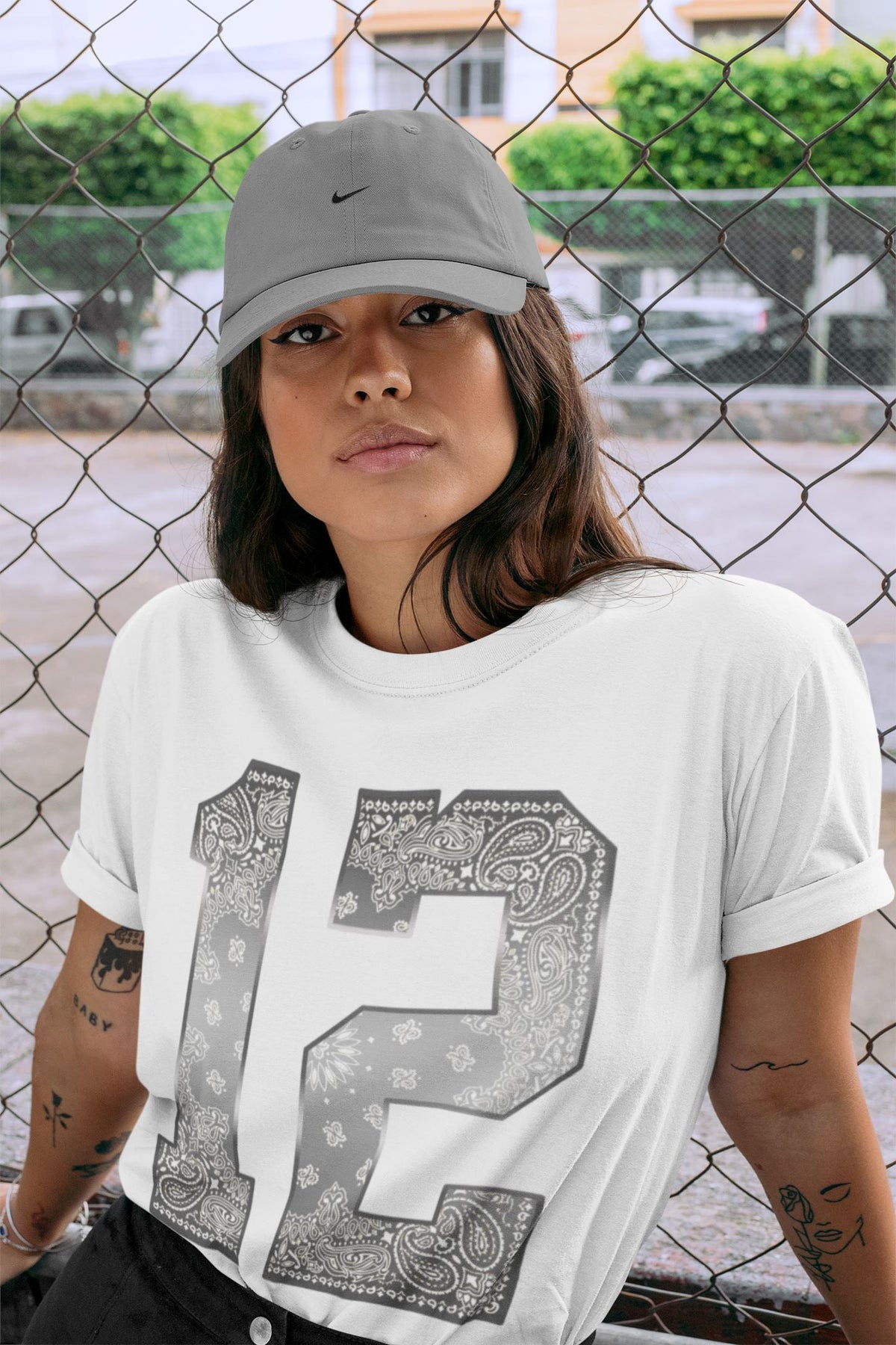 Jordan 12 Stealth Sneaker Matching T-Shirt Bandana 12 Sneaker Tees Jordan 12 Stealth Sneaker Release Tees Crew Neck Tees