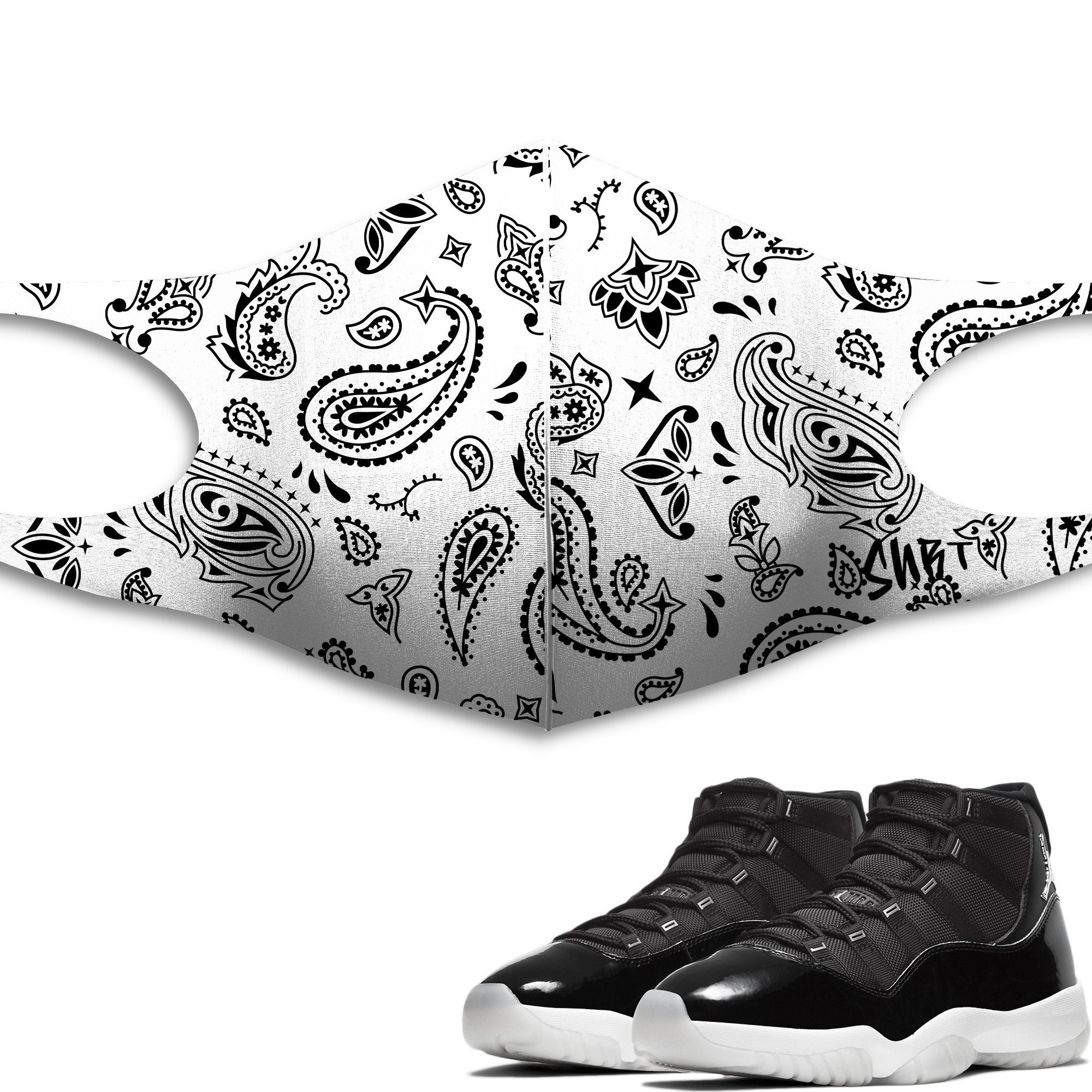 Air Jordan 11 Jubilee Sneaker Matching Unisex Face Mask Bandanadesign Mask