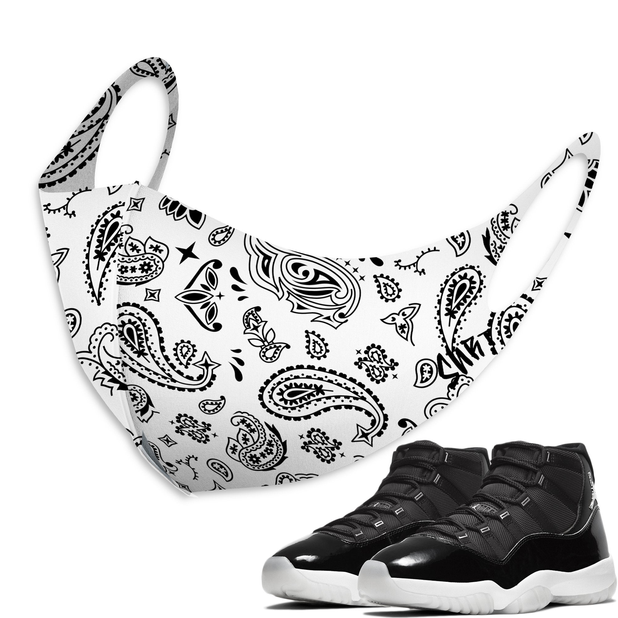 Air Jordan 11 Jubilee Sneaker Matching Unisex Face Mask Bandanadesign Mask 2