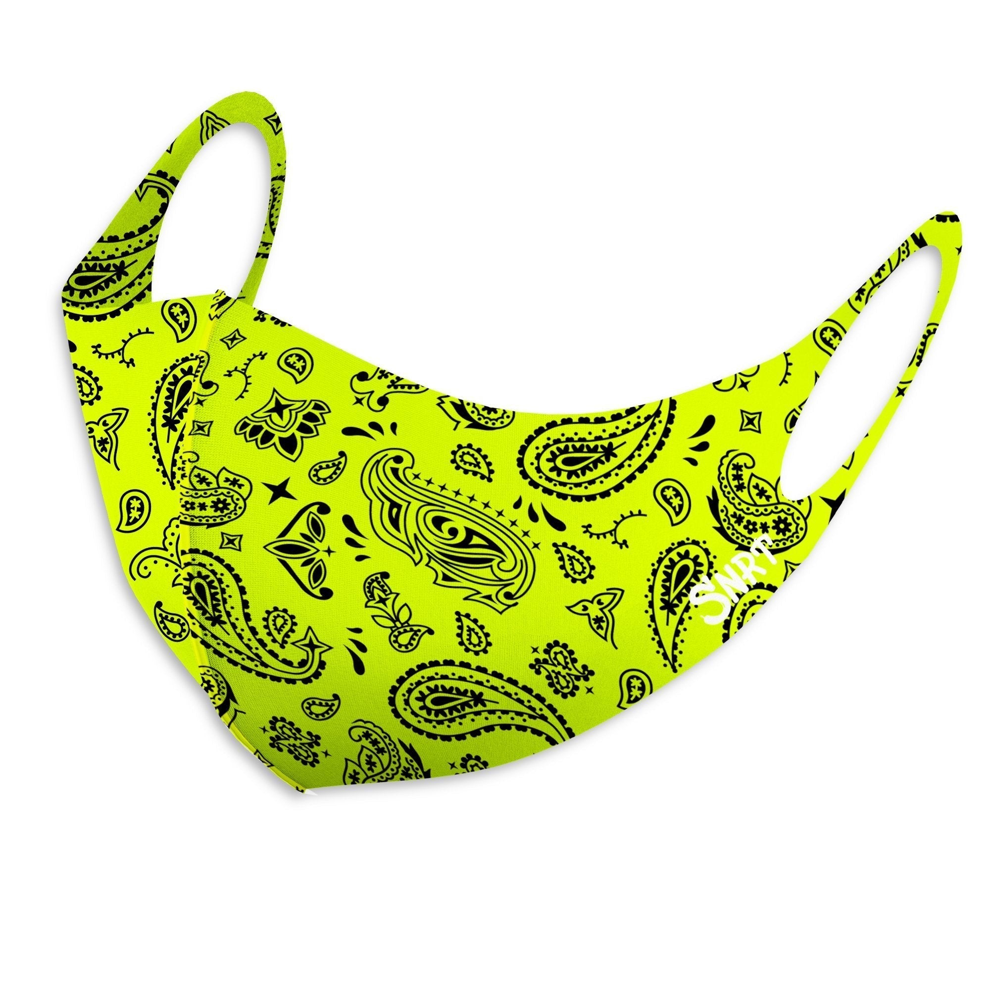 Air Jordan 6 Retro Electric Green Sneaker Matching Mask Outfits AJ6 Electric Green Sneaker Matching Accessories Collection Drip Gear Zone Sneaker Matching Clothing Unisex High Quality Face Mask Bandana Pattern design Mask 2