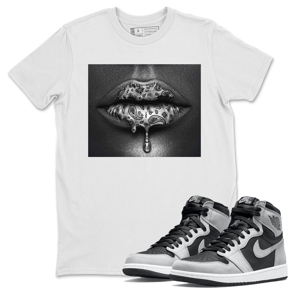 Jordan 1 Shadow 2.0 Shirt To Match Jordans Bandana Lips Sneaker Tees Jordan 1 Shadow 2.0 Drip Gear Zone Sneaker Matching Clothing Unisex Shirts