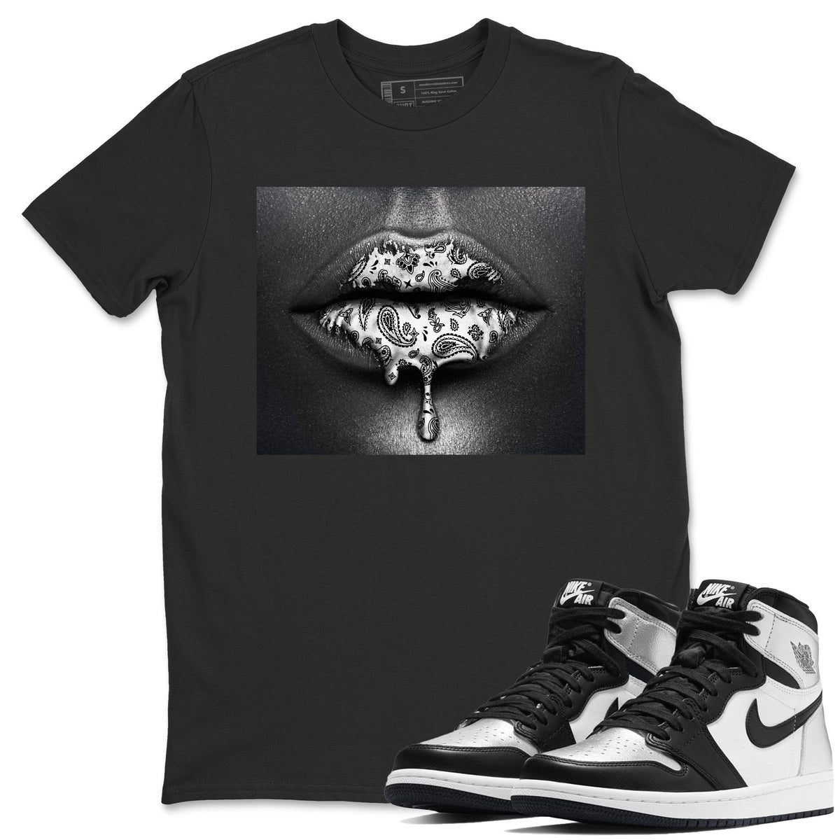 Jordan 1 Silver Toe Shirt To Match Jordans Bandana Lips Sneaker Tees Jordan 1 Silver Toe Drip Gear Zone Sneaker Matching Clothing Unisex Shirts