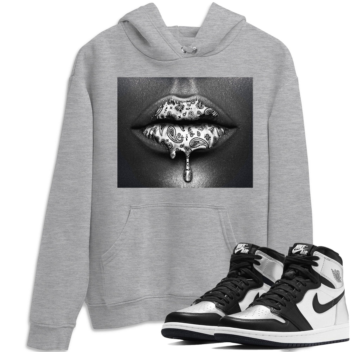 Jordan 1 Silver Toe Shirt To Match Jordans Bandana Lips Sneaker Tees Jordan 1 Silver Toe Drip Gear Zone Sneaker Matching Clothing Unisex Shirts
