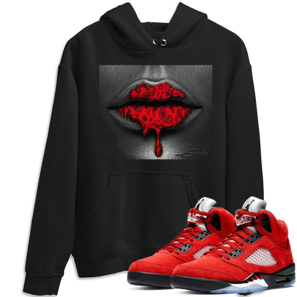 Jordan 5 Raging Bull Shirt To Match Jordans Bandana Lips Sneaker Tees Jordan 5 Raging Bull Drip Gear Zone Sneaker Matching Clothing Unisex Shirts