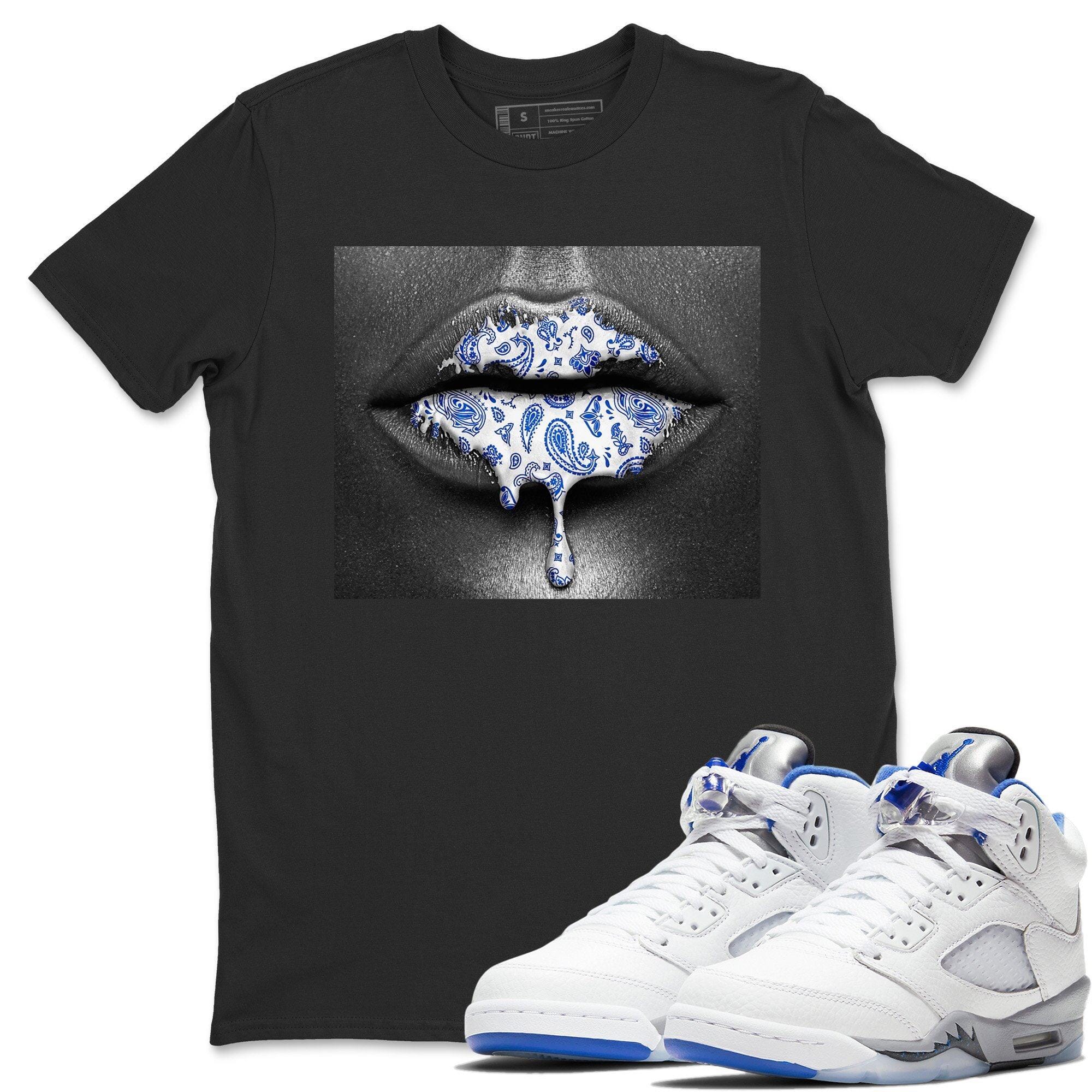 Jordan 5 Stealth Shirt To Match Jordans Bandana Lips Sneaker Tees Jordan 5 Stealth Drip Gear Zone Sneaker Matching Clothing Unisex Shirts