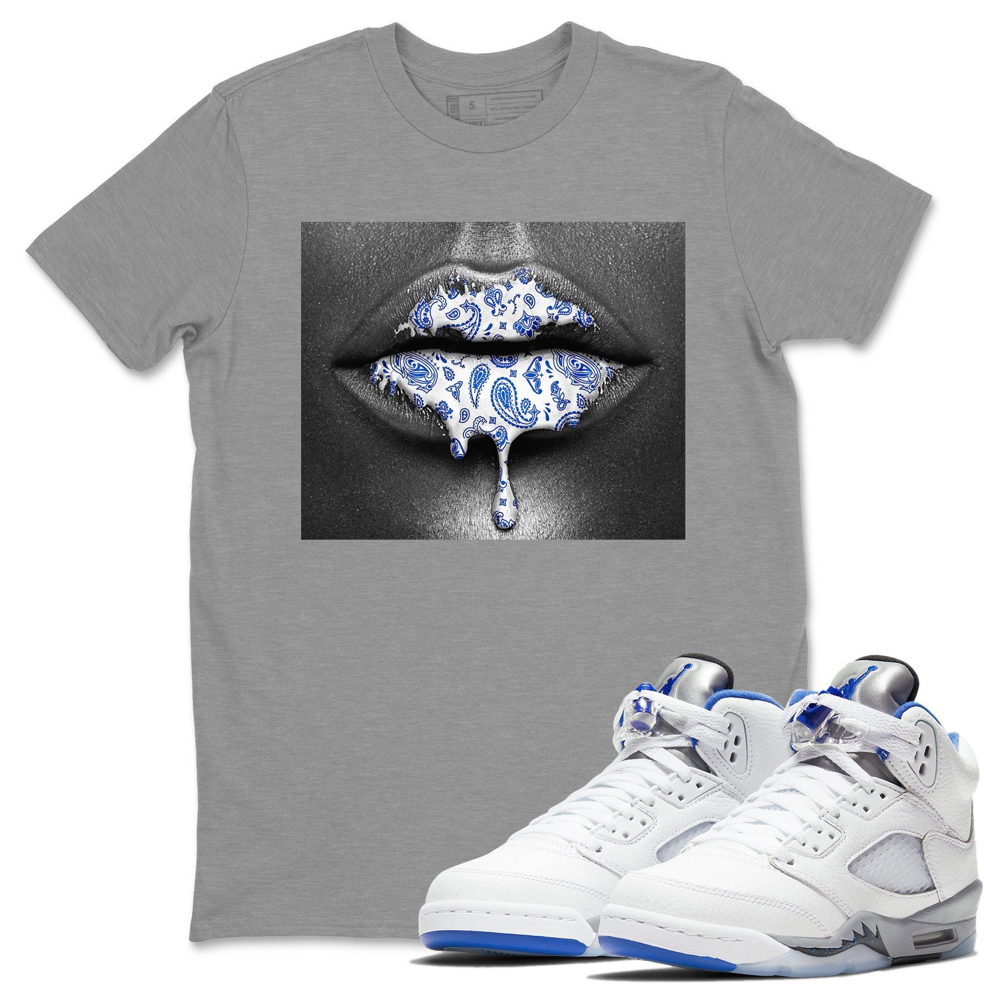 Jordan 5 Stealth Shirt To Match Jordans Bandana Lips Sneaker Tees Jordan 5 Stealth Drip Gear Zone Sneaker Matching Clothing Unisex Shirts