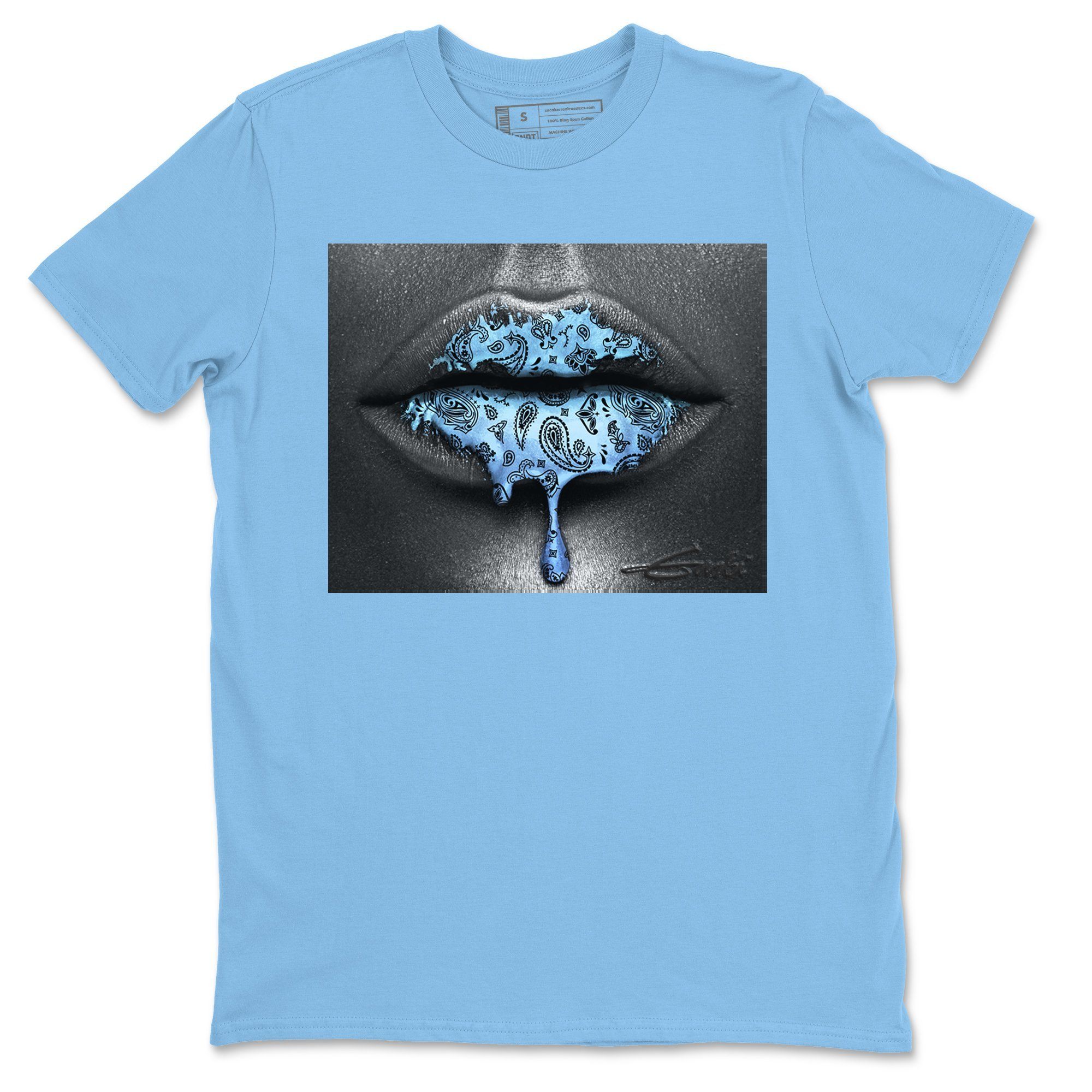 Jordan 1 University Blue Shirt To Match Jordans Bandana Lips Sneaker Tees Jordan 1 University Blue Drip Gear Zone Sneaker Matching Clothing Unisex Shirts