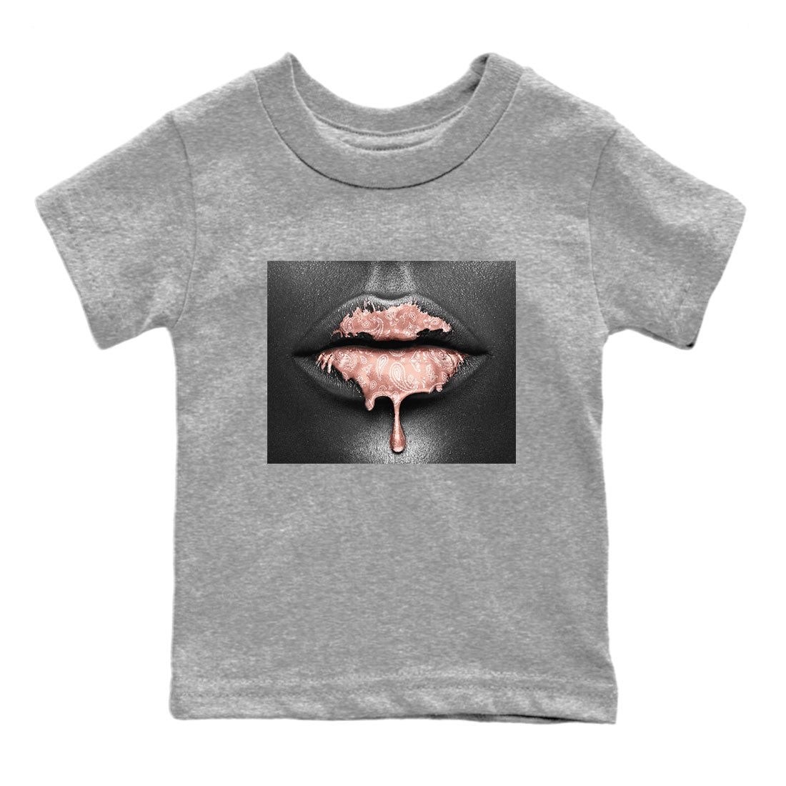 Dunk Low WMNS Rose Whisper shirt to match jordans Bandana Lips Streetwear Sneaker Shirt Dunk Rose Whisper Drip Gear Zone Sneaker Matching Clothing Baby Toddler Kids Heather Grey 2 T-Shirt
