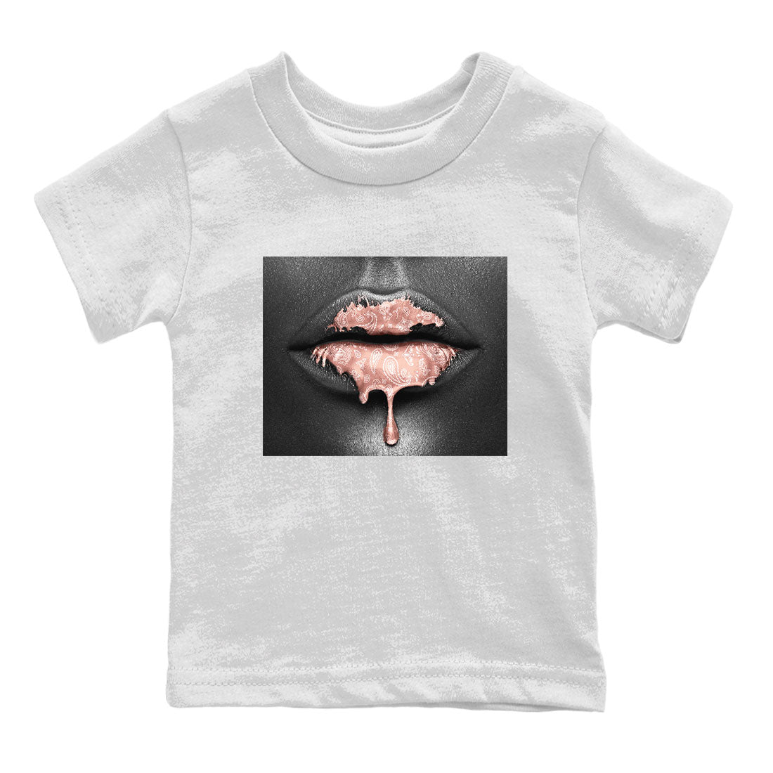 Dunk Low WMNS Rose Whisper shirt to match jordans Bandana Lips Streetwear Sneaker Shirt Dunk Rose Whisper Drip Gear Zone Sneaker Matching Clothing Baby Toddler Kids White 2 T-Shirt