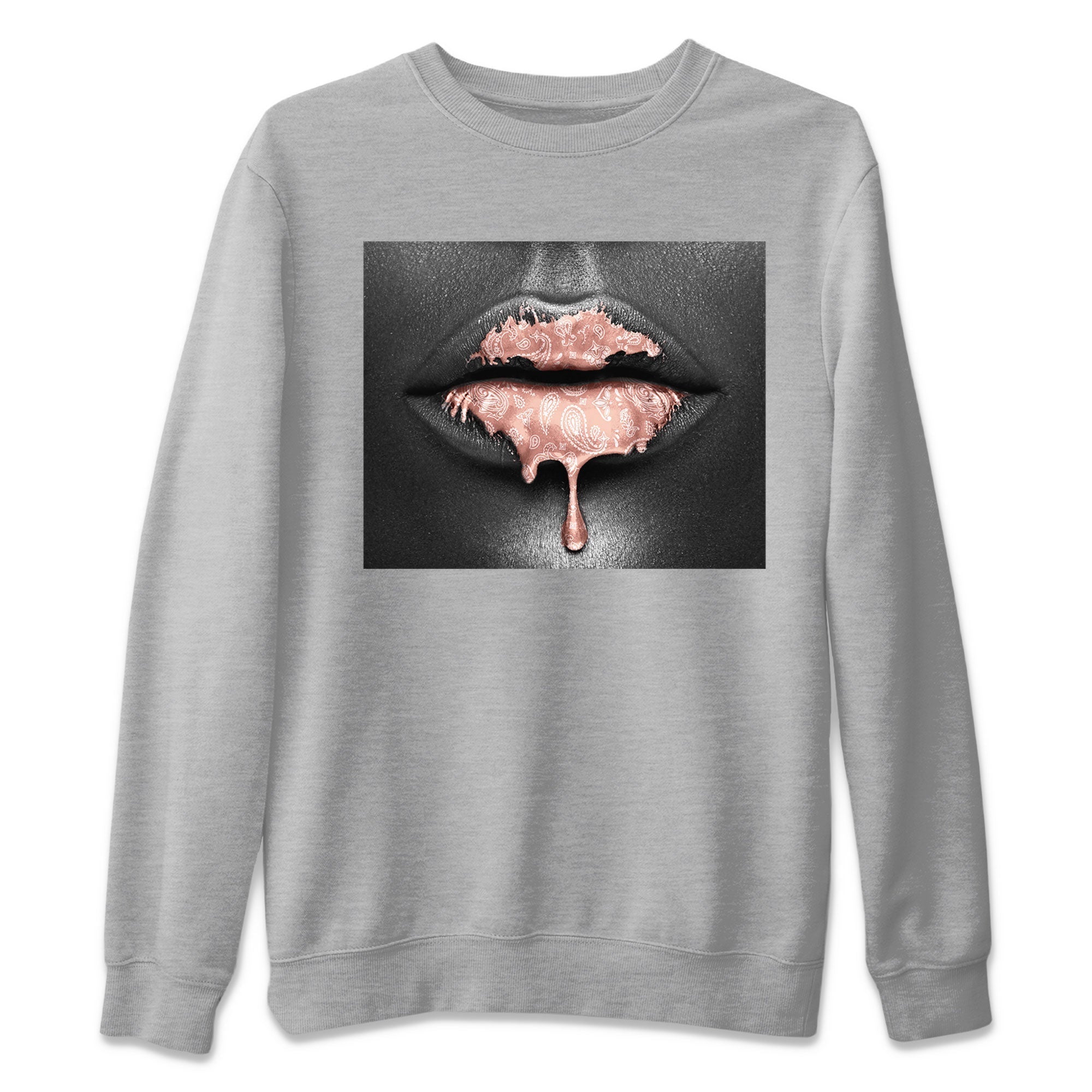 Dunk Low WMNS Rose Whisper shirt to match jordans Bandana Lips Streetwear Sneaker Shirt Dunk Rose Whisper Drip Gear Zone Sneaker Matching Clothing Casual Unisex shirts Heather Grey 2 T-Shirt