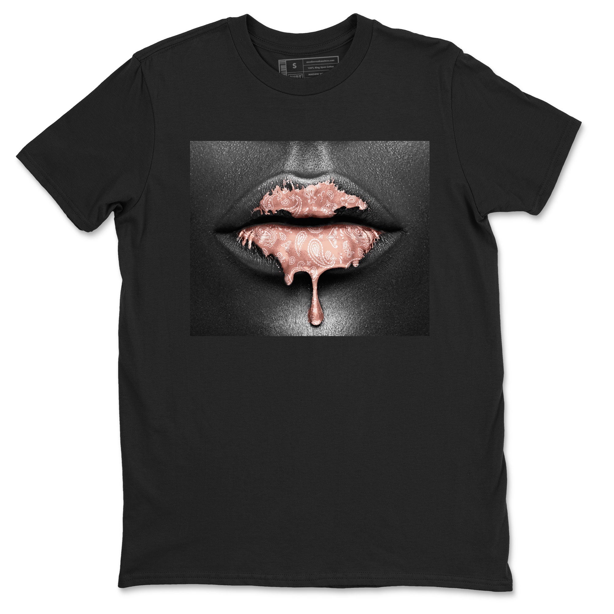 Dunk Low WMNS Rose Whisper shirt to match jordans Bandana Lips Streetwear Sneaker Shirt Dunk Rose Whisper Drip Gear Zone Sneaker Matching Clothing Casual Unisex shirts Black 2 T-Shirt