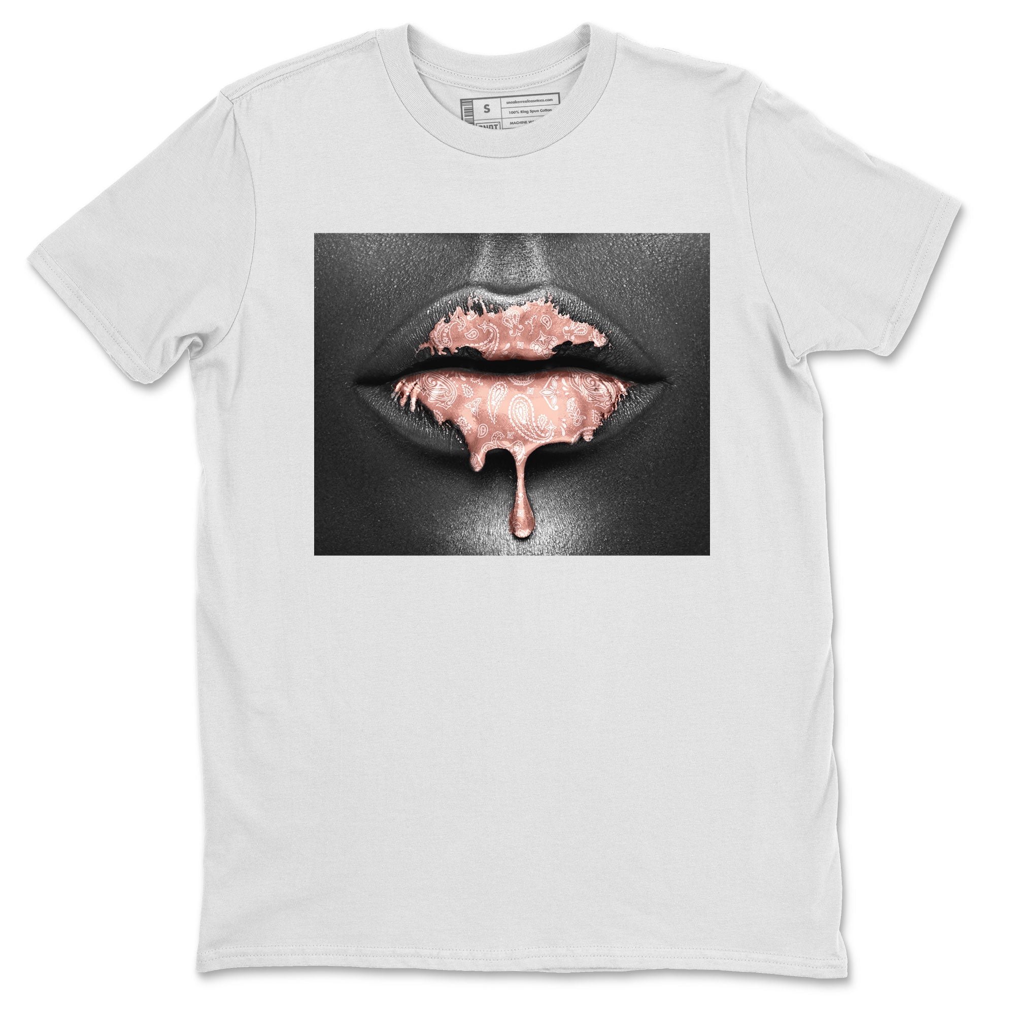 Dunk Low WMNS Rose Whisper shirt to match jordans Bandana Lips Streetwear Sneaker Shirt Dunk Rose Whisper Drip Gear Zone Sneaker Matching Clothing Casual Unisex shirts White 2 T-Shirt