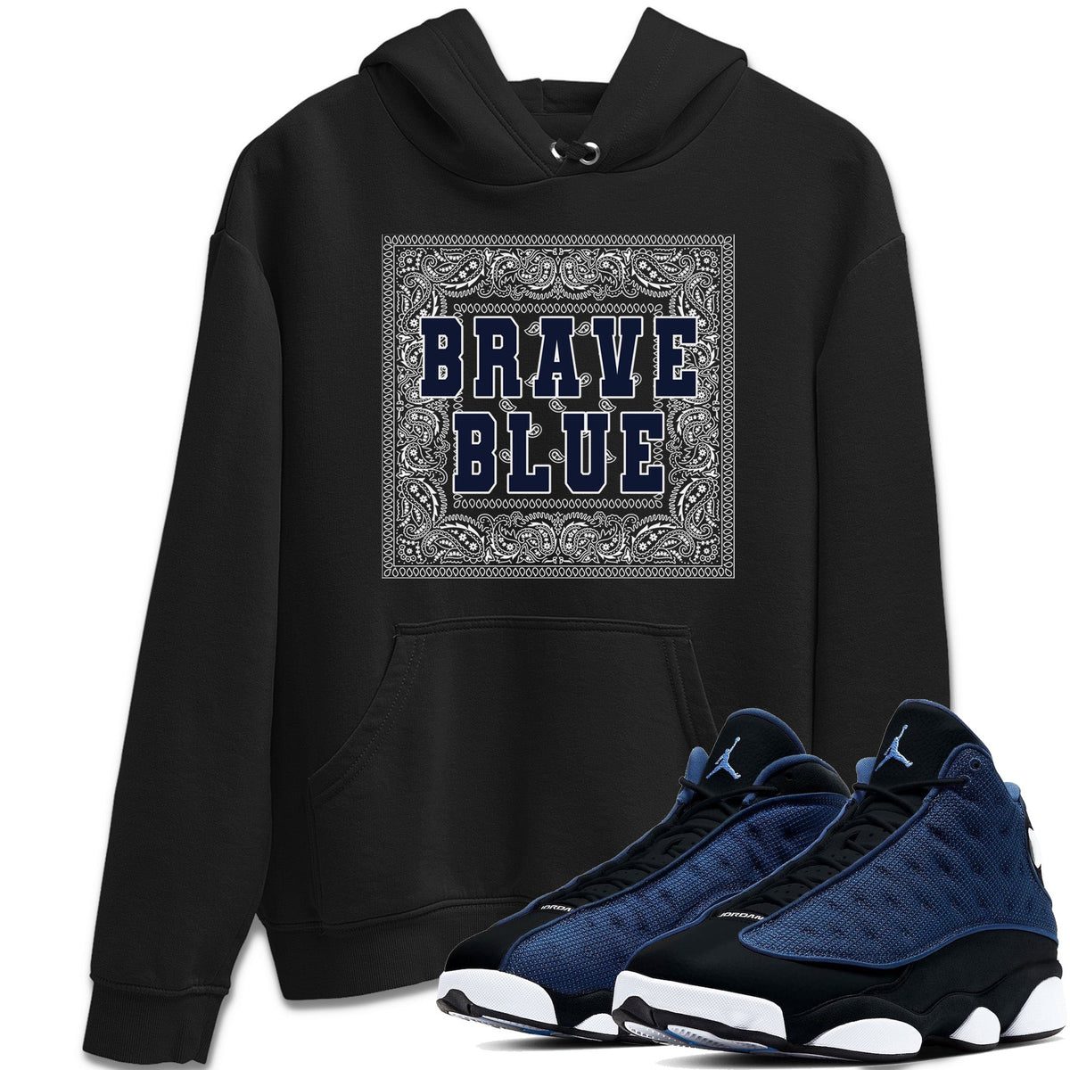 Jordan 13 Brave Blue Sneaker Matching T-Shirt Bandana Typo Sneaker Tees Jordan 13 Brave Blue Sneaker Release Tees Crew Neck Tees