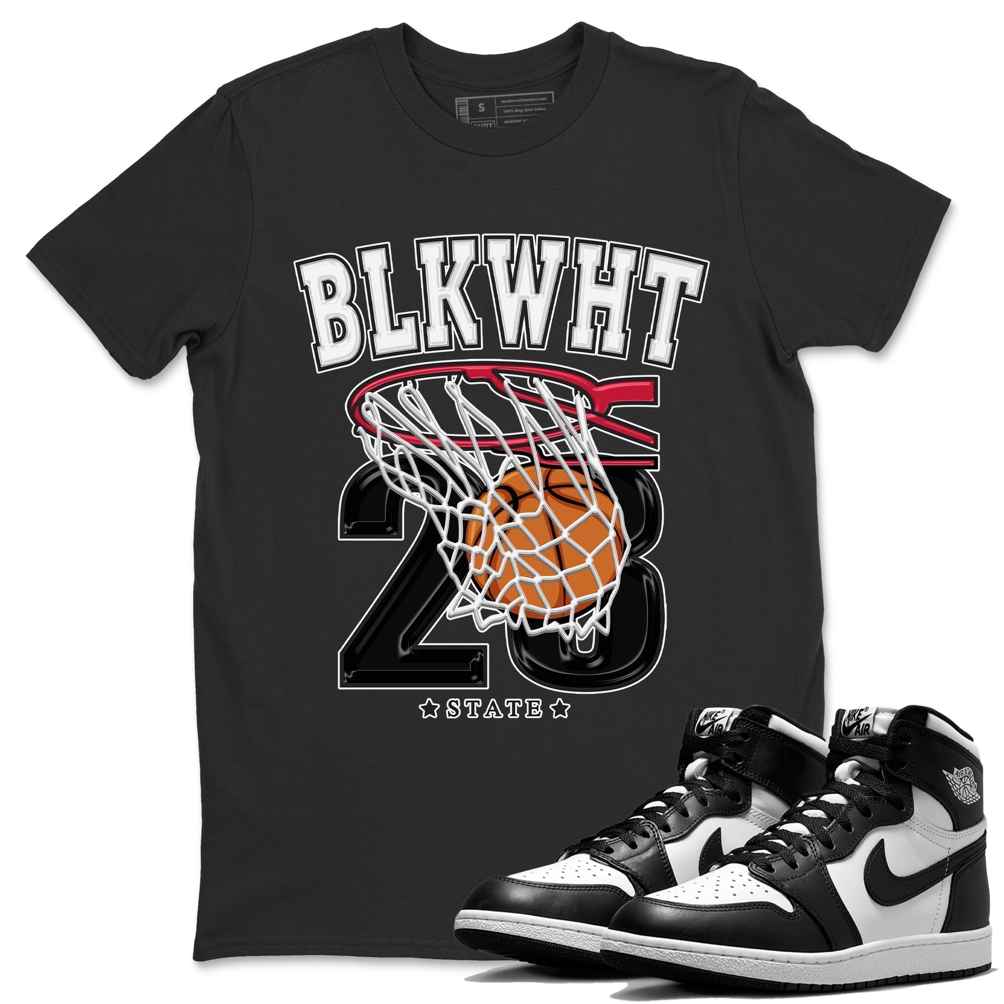Air Jordan 1 Black White Shirt To Match Jordans Basketball Sneaker Tees Air Jordan 1 Black White Drip Gear Zone Sneaker Matching Clothing Unisex Shirts