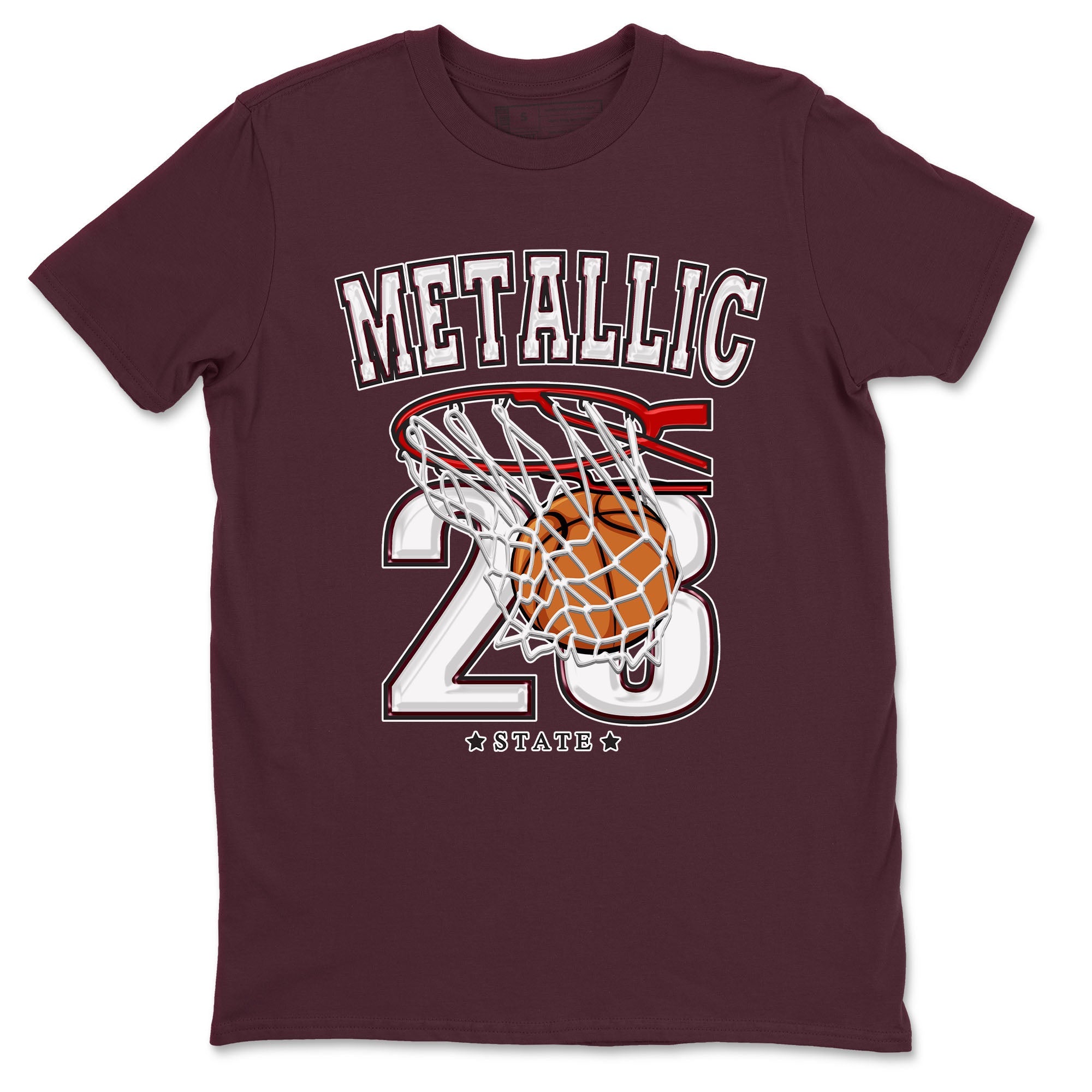 AJ1 Metalic Burgundy shirt to match jordans Basketball sneaker tees Air Jordan 1 Metalic Burgundy Drip Gear Zone unisex cotton Maroon 2 crew neck shirt