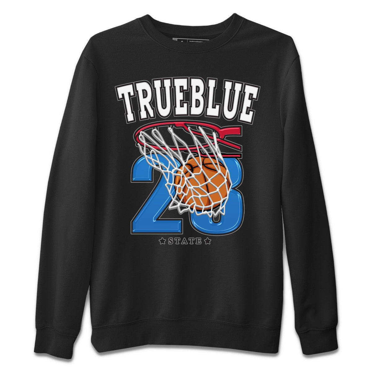 Jordan 1 True Blue Sneaker Matching T-Shirt Basketball Sneaker Tees Jordan 1 True Blue Sneaker Release Tees Crew Neck Tees