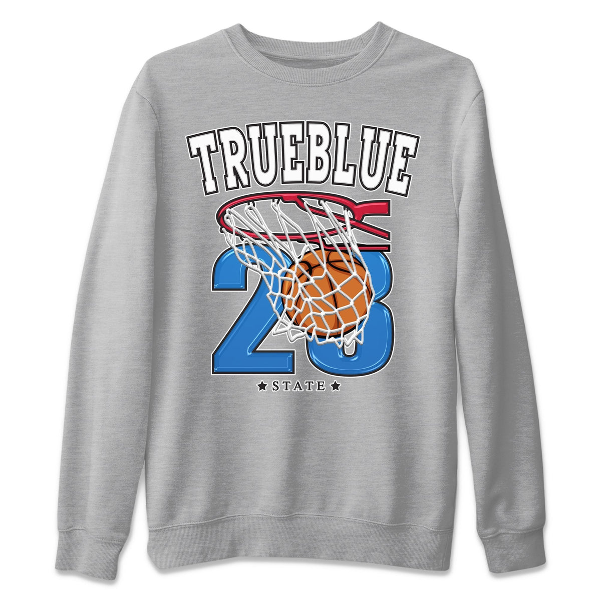 Jordan 1 True Blue Sneaker Matching T-Shirt Basketball Sneaker Tees Jordan 1 True Blue Sneaker Release Tees Crew Neck Tees