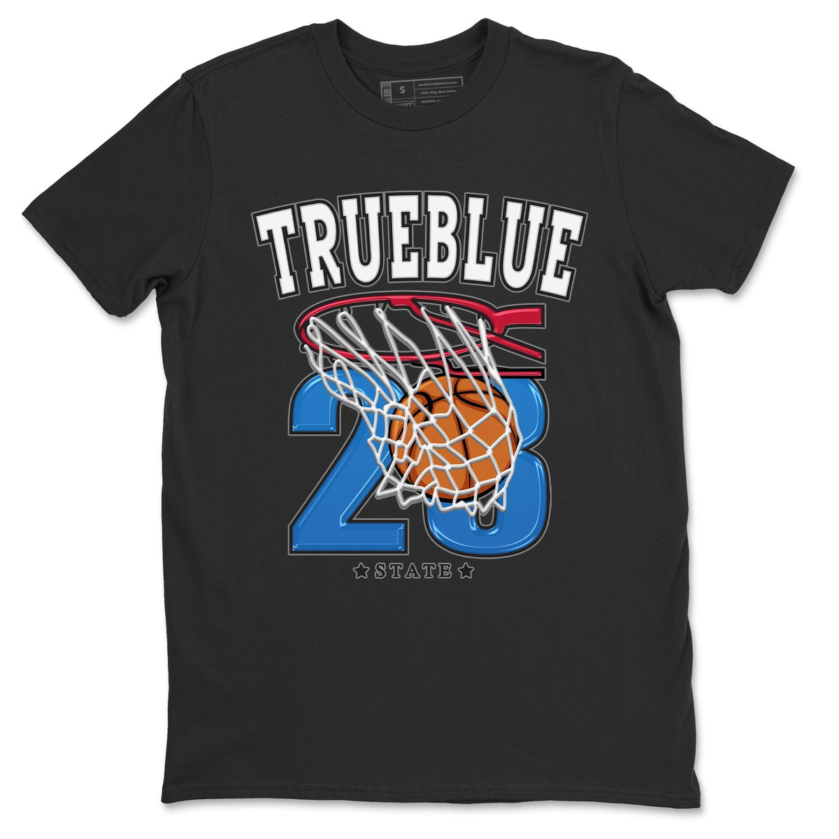 Jordan 1 True Blue Sneaker Matching T-Shirt Basketball Sneaker Tees Jordan 1 True Blue Sneaker Release Tees Crew Neck Tees