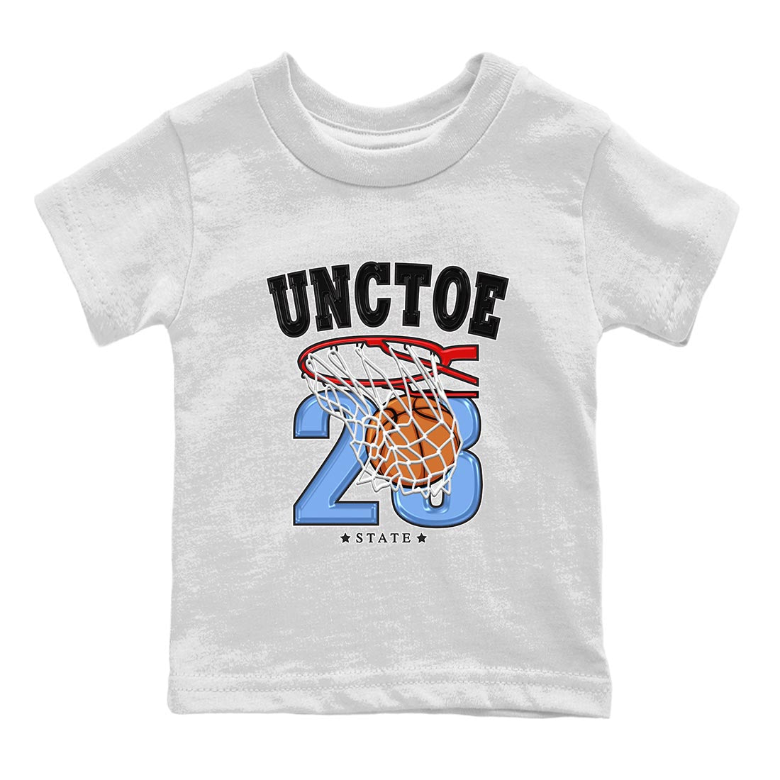 Air Jordan 1 Retro High OG University Blue shirt to match jordans Basketball Streetwear Sneaker Shirt Air Jordan 1 UNC Toe Drip Gear Zone Sneaker Matching Clothing Baby Toddler White 2 T-Shirt