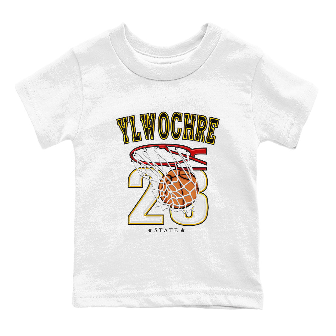 1s Yellow Ochre shirt to match jordans Basketball sneaker tees Air Jordan 1 High OG Yellow Ochre Drip Gear Zone baby toddler White 2 cotton Shirt