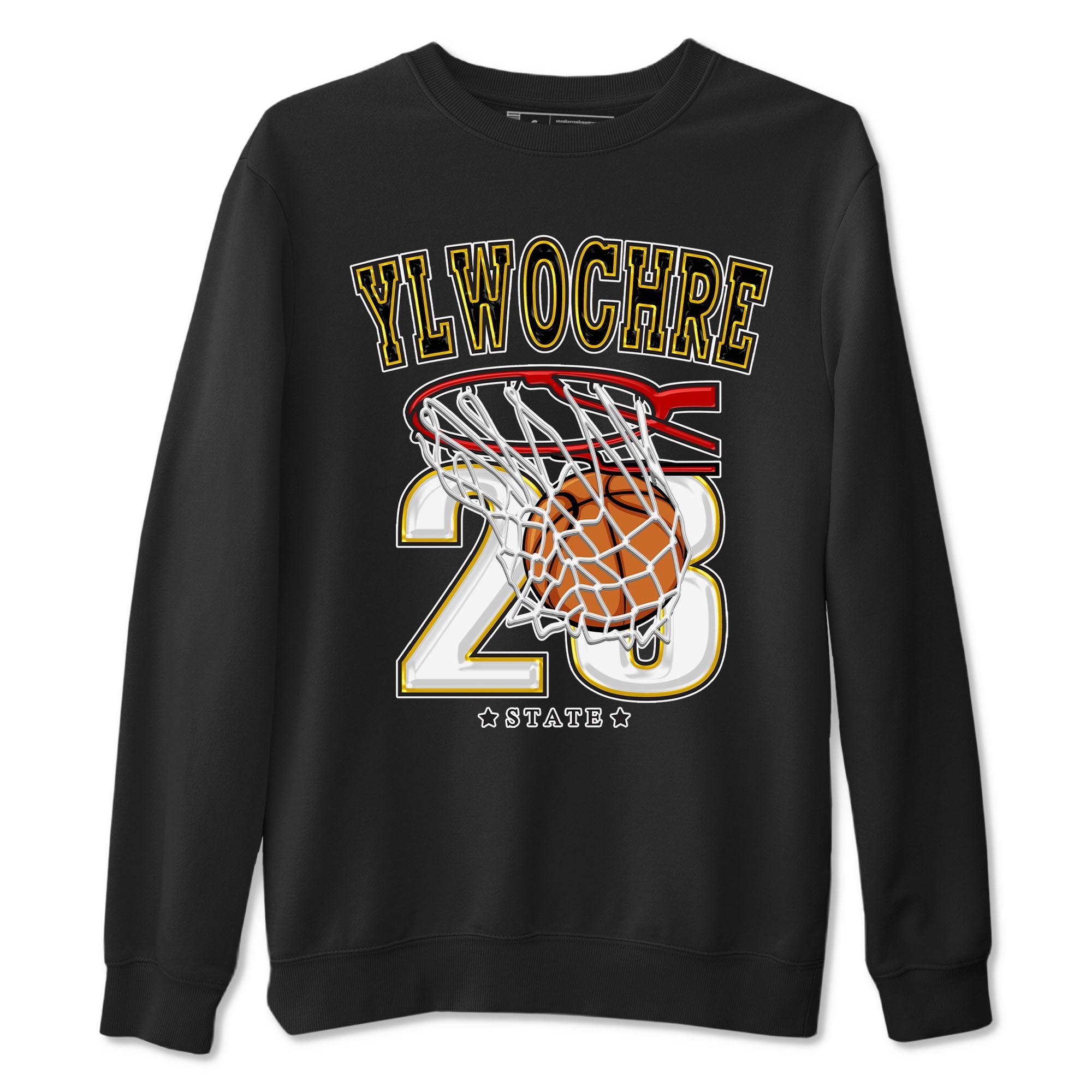 1s Yellow Ochre shirt to match jordans Basketball sneaker tees Air Jordan 1 High OG Yellow Ochre Drip Gear Zone unisex cotton Black 2 crew neck shirt