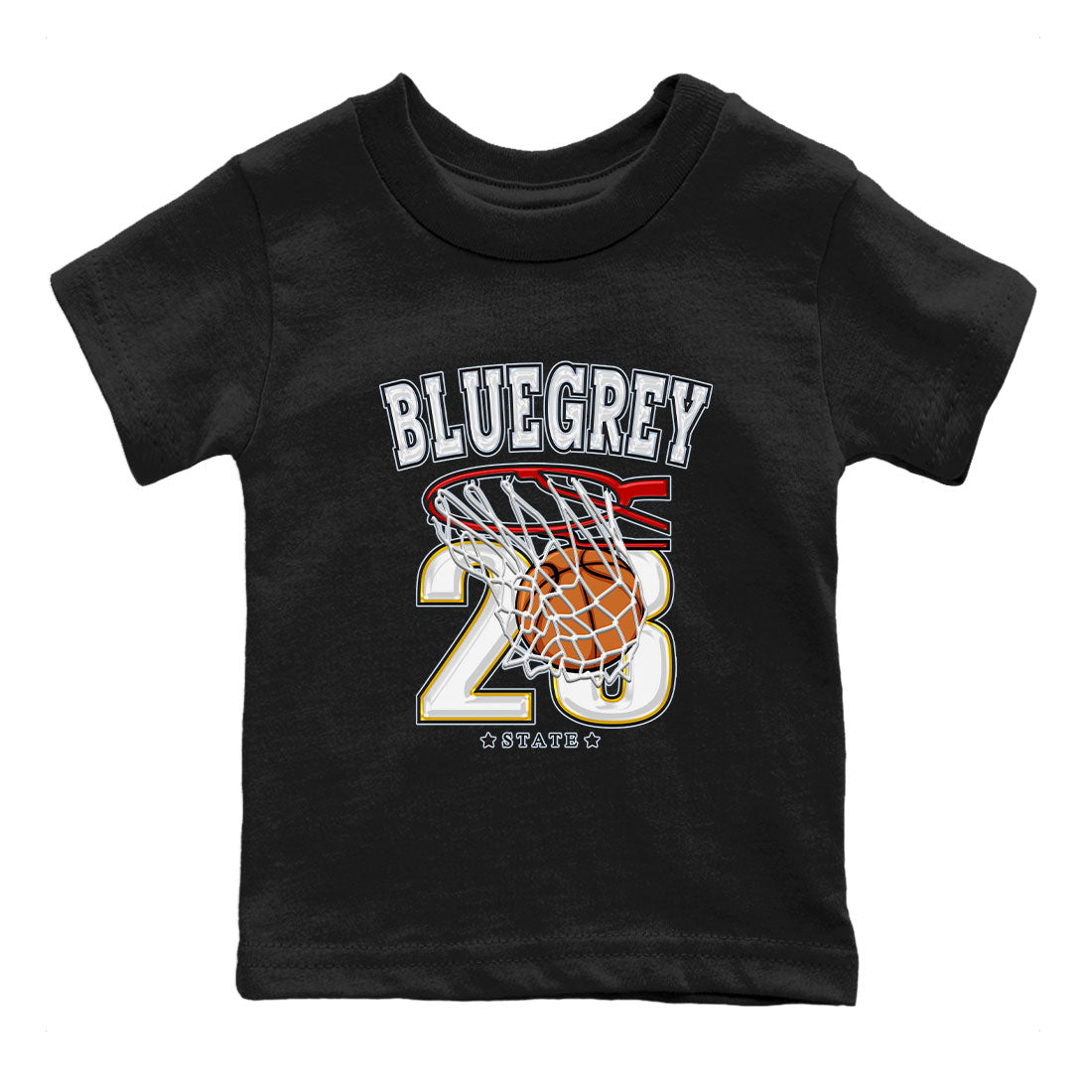 13s Blue Grey shirt to match jordans Basketball sneaker tees Air Jordan 13 Blue Grey Drip Gear Zone baby toddler Black 2 cotton Shirt