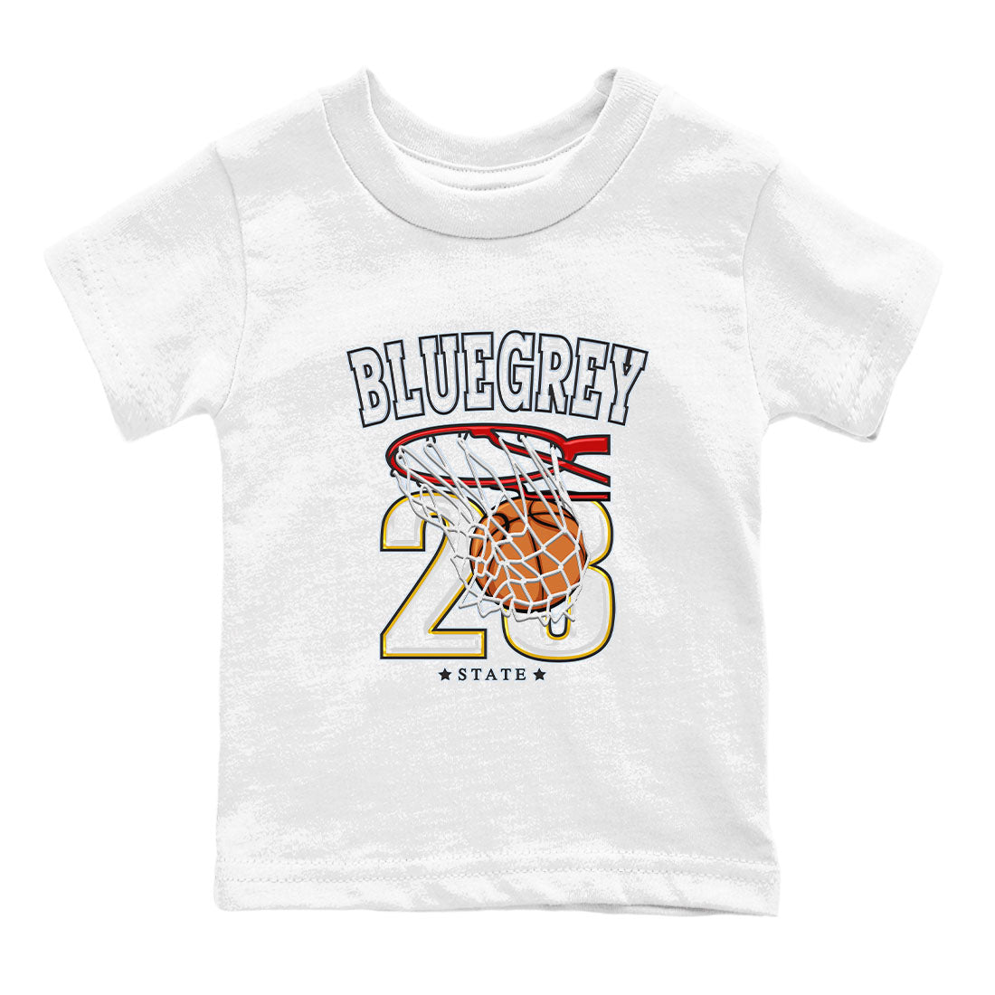 13s Blue Grey shirt to match jordans Basketball sneaker tees Air Jordan 13 Blue Grey Drip Gear Zone baby toddler White 2 cotton Shirt