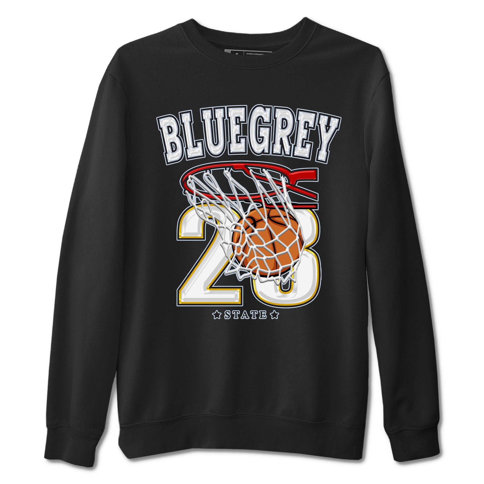 13s Blue Grey shirt to match jordans Basketball sneaker tees Air Jordan 13 Blue Grey Drip Gear Zone unisex cotton Black 2 crew neck shirt