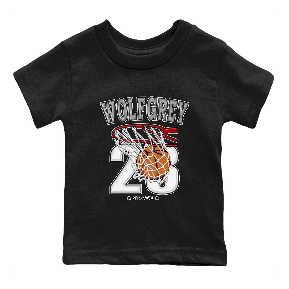 AJ13 Wolf Grey Sneaker Match Tees Basketball Streetwear Sneaker Shirt Air Jordan 13 Wolf Grey Drip Gear Zone Sneaker Matching Clothing Kids Shirts Black 2