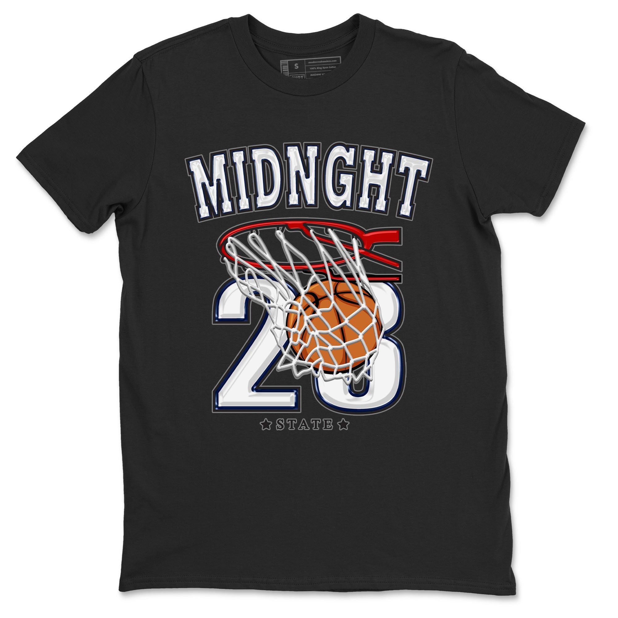 Air Jordan 3 Retro Midnight Navy shirt to match jordans Basketball sneaker shirt 3s Midnight Navy Drip Gear Zone unisex crew neck cotton Black 2 crew neck shirt