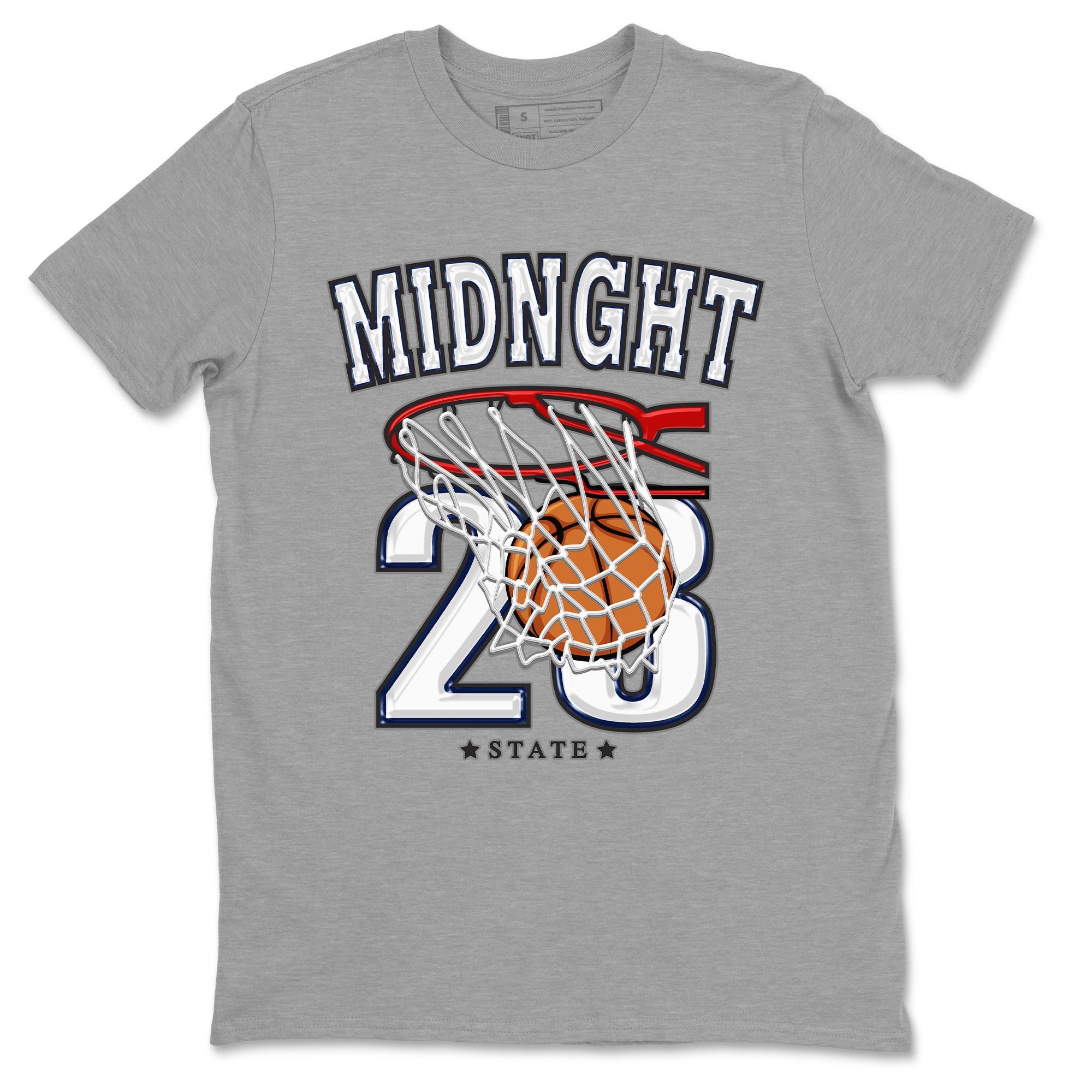 Air Jordan 3 Retro Midnight Navy shirt to match jordans Basketball sneaker shirt 3s Midnight Navy Drip Gear Zone unisex crew neck cotton Heather Grey 2 crew neck shirt