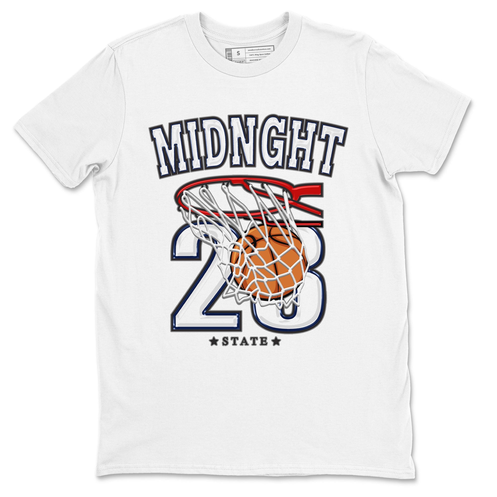 Air Jordan 3 Retro Midnight Navy shirt to match jordans Basketball sneaker shirt 3s Midnight Navy Drip Gear Zone unisex crew neck cotton White 2 crew neck shirt