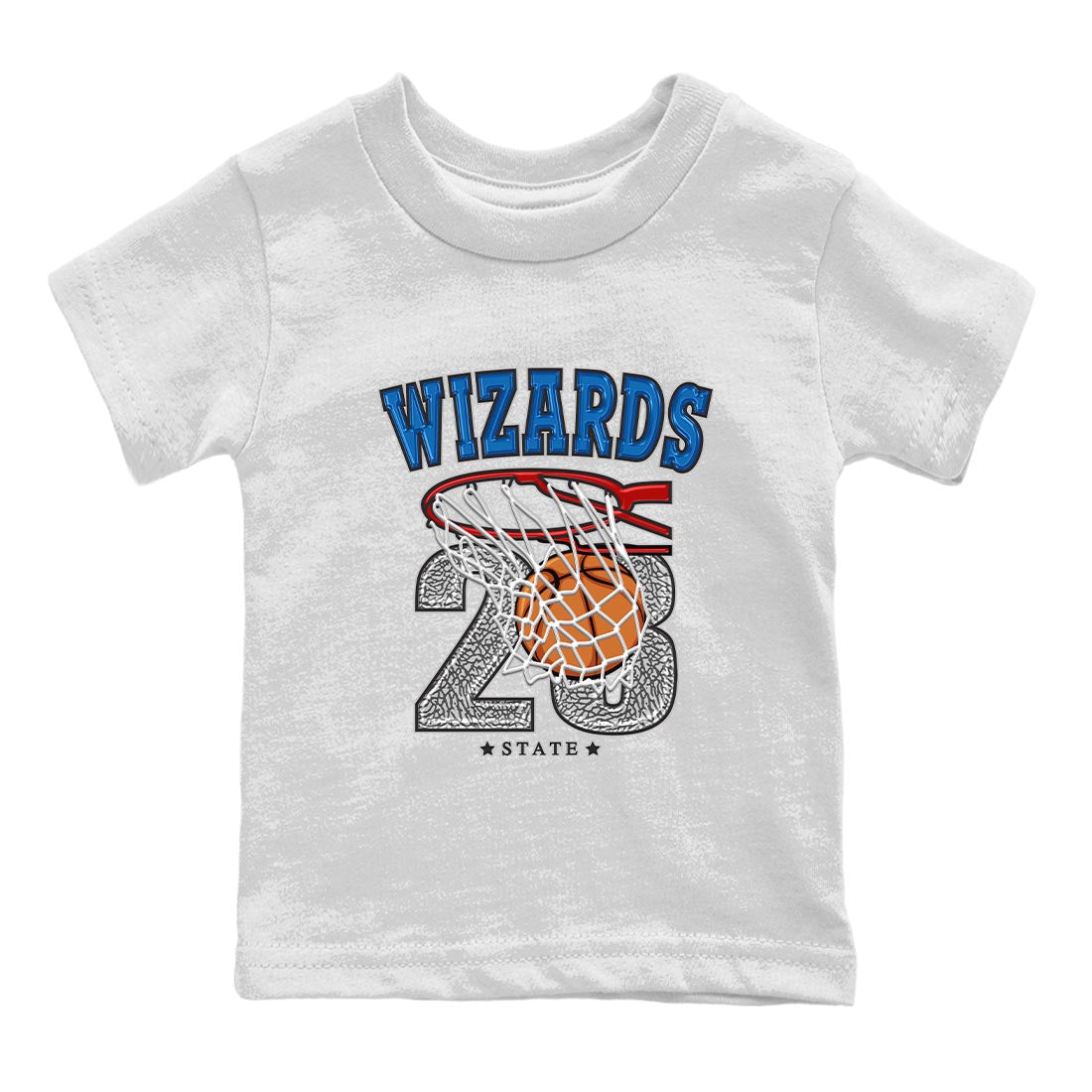 Air Jordan 3 Wizards Sneaker Match Tees Basketball Streetwear Sneaker Shirt Air Jordan 3 Wizards Sneaker Release Tees Kids Shirts White 2