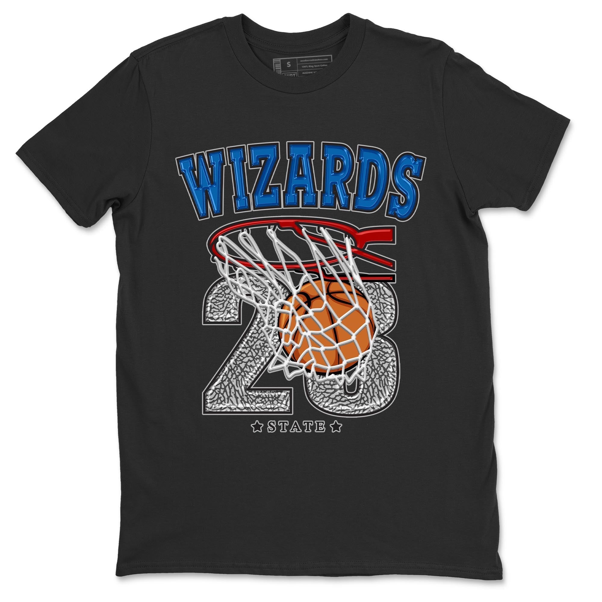 Air Jordan 3 Wizards Sneaker Match Tees Basketball Streetwear Sneaker Shirt Air Jordan 3 Wizards Sneaker Release Tees Unisex Shirts Black 2