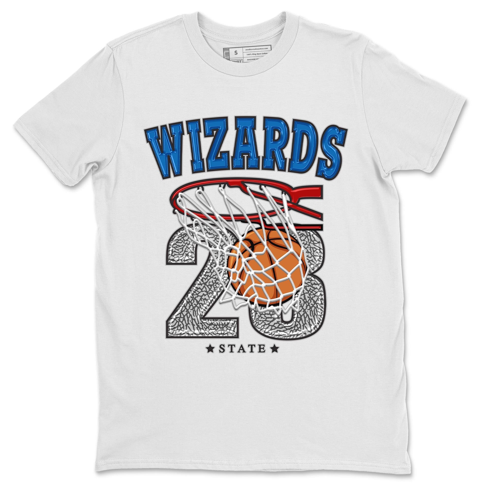 Air Jordan 3 Wizards Sneaker Match Tees Basketball Streetwear Sneaker Shirt Air Jordan 3 Wizards Sneaker Release Tees Unisex Shirts White 2