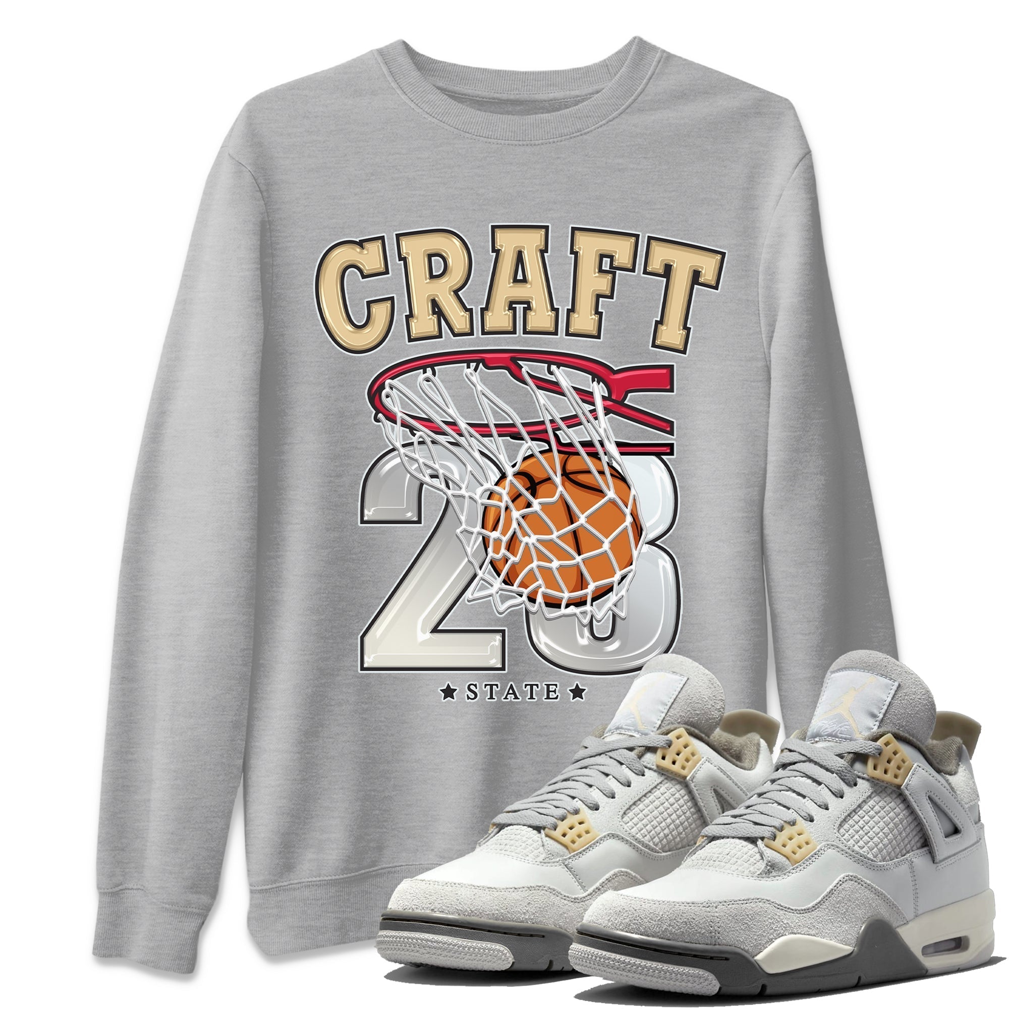 Jordan 4 Craft Shirt To Match Jordans Basketball Sneaker Tees Jordan 4 Craft Drip Gear Zone Sneaker Matching Clothing Unisex Shirts