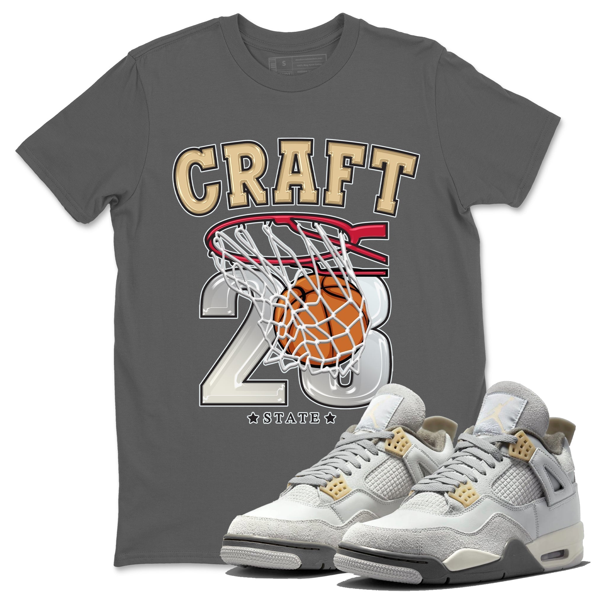 Jordan 4 Craft Shirt To Match Jordans Basketball Sneaker Tees Jordan 4 Craft Drip Gear Zone Sneaker Matching Clothing Unisex Shirts
