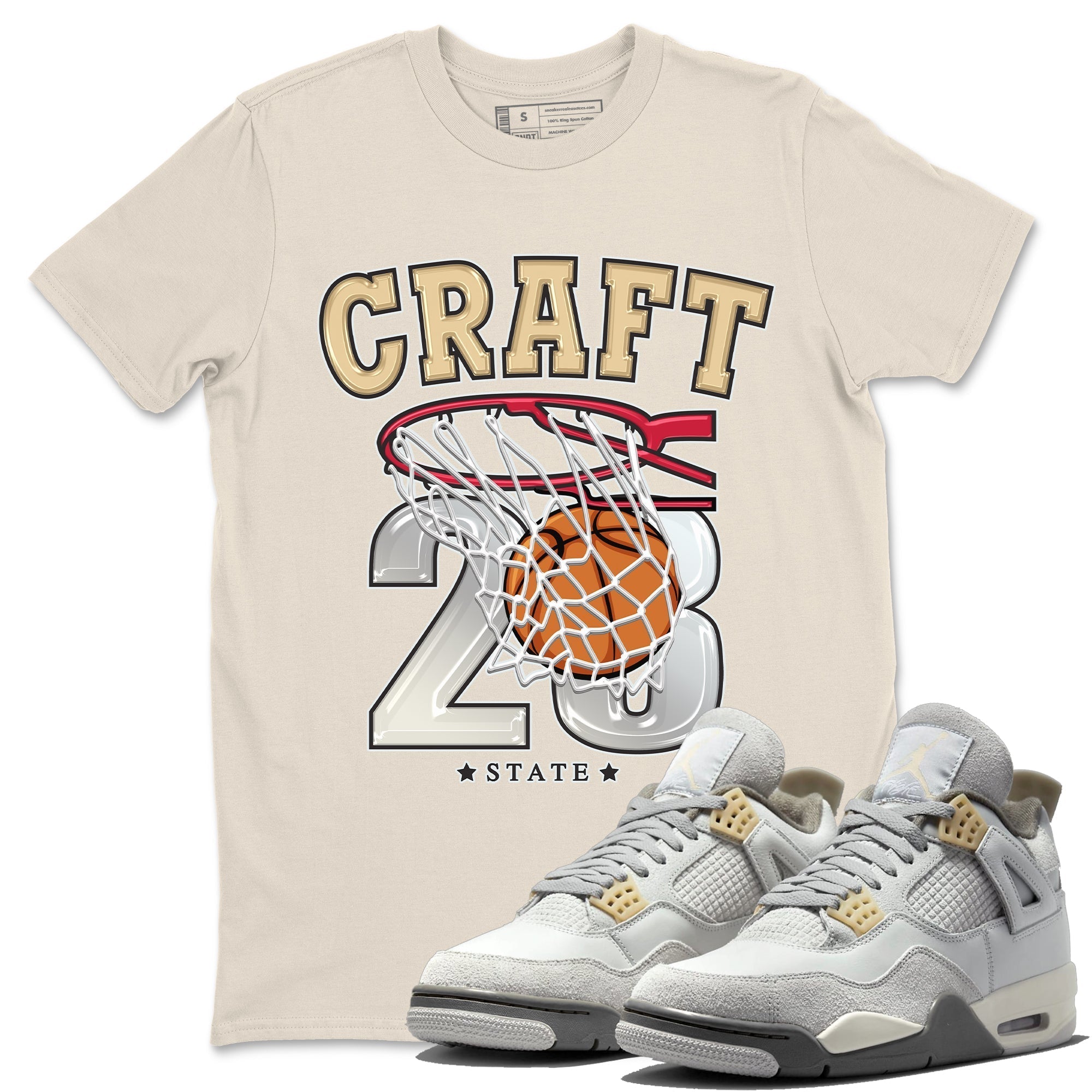 Jordan 4 Craft Shirt To Match Jordans Basketball Sneaker Tees Jordan 4 Craft Drip Gear Zone Sneaker Matching Clothing Unisex Shirts