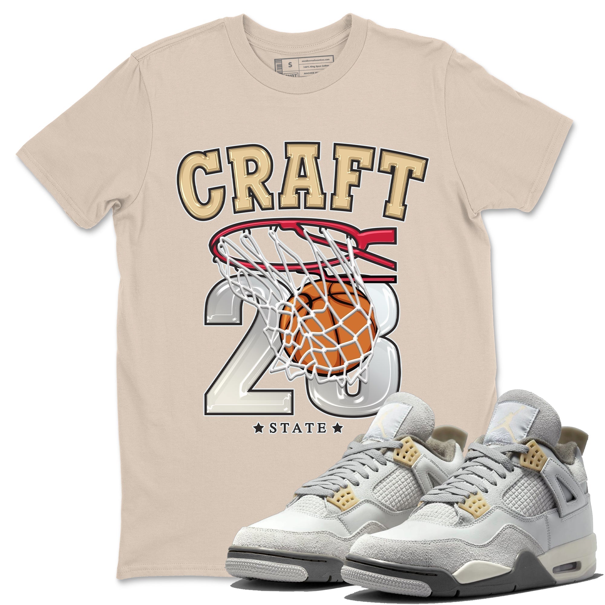 Jordan 4 Craft Shirt To Match Jordans Basketball Sneaker Tees Jordan 4 Craft Drip Gear Zone Sneaker Matching Clothing Unisex Shirts