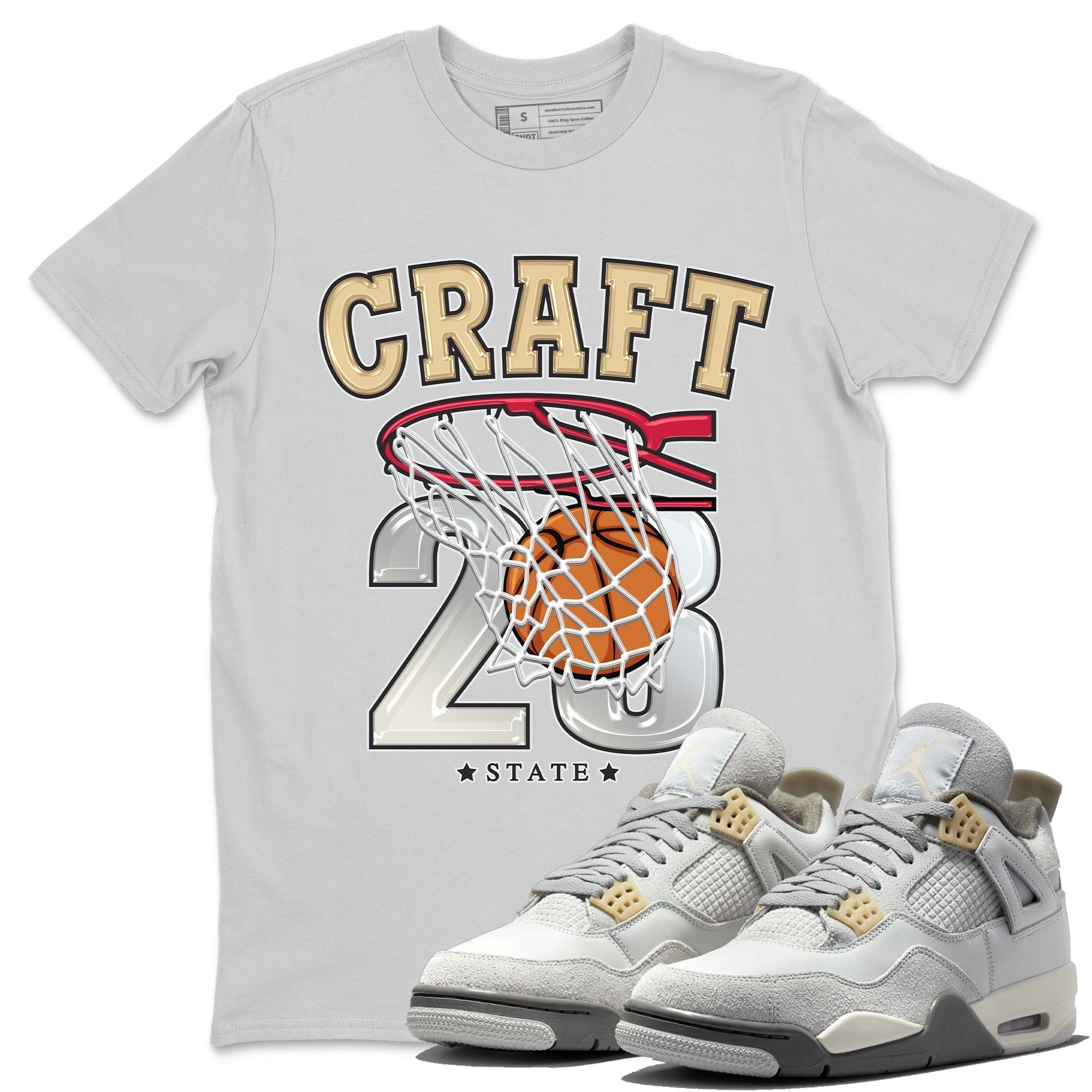 Jordan 4 Craft Shirt To Match Jordans Basketball Sneaker Tees Jordan 4 Craft Drip Gear Zone Sneaker Matching Clothing Unisex Shirts