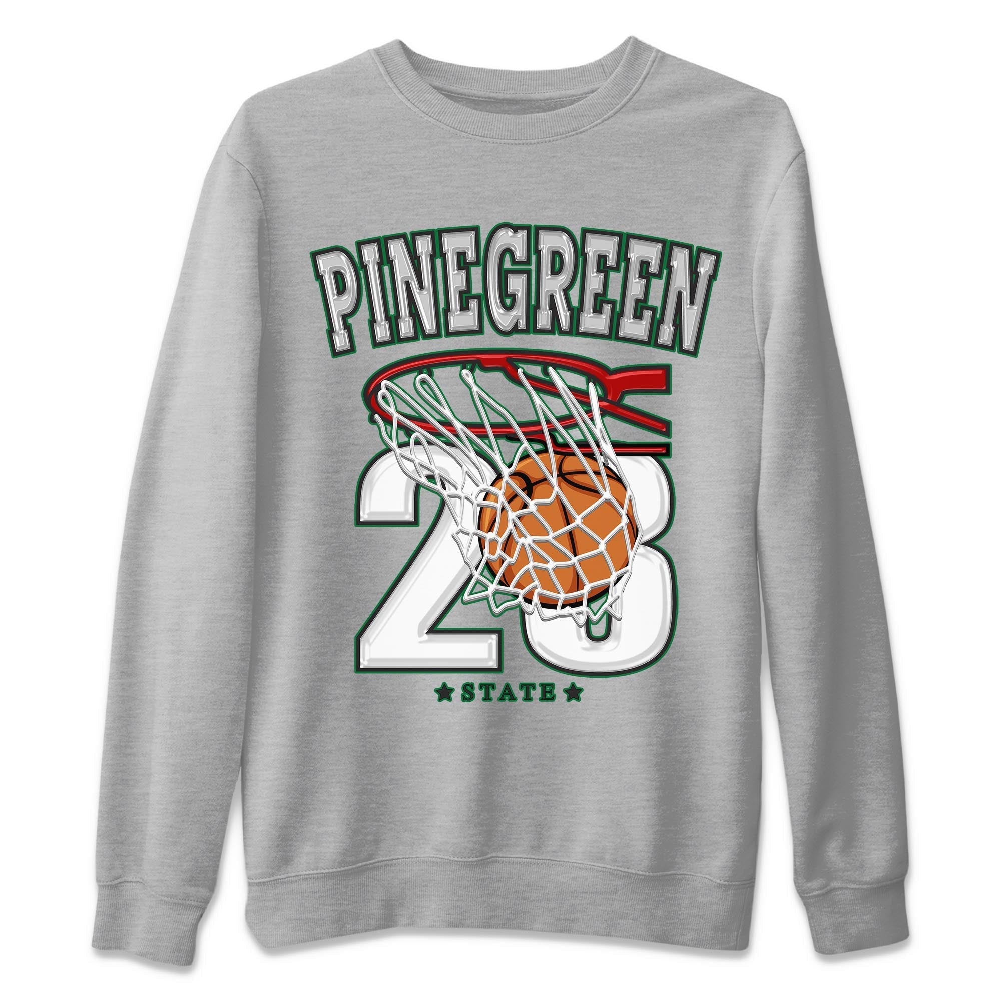 Air Jordan 4 Pine Green Sneaker Match Tees Basketball Streetwear Sneaker Shirt AJ 4s Pine Green Sneaker Release Tees Unisex Shirts Heather Grey 2