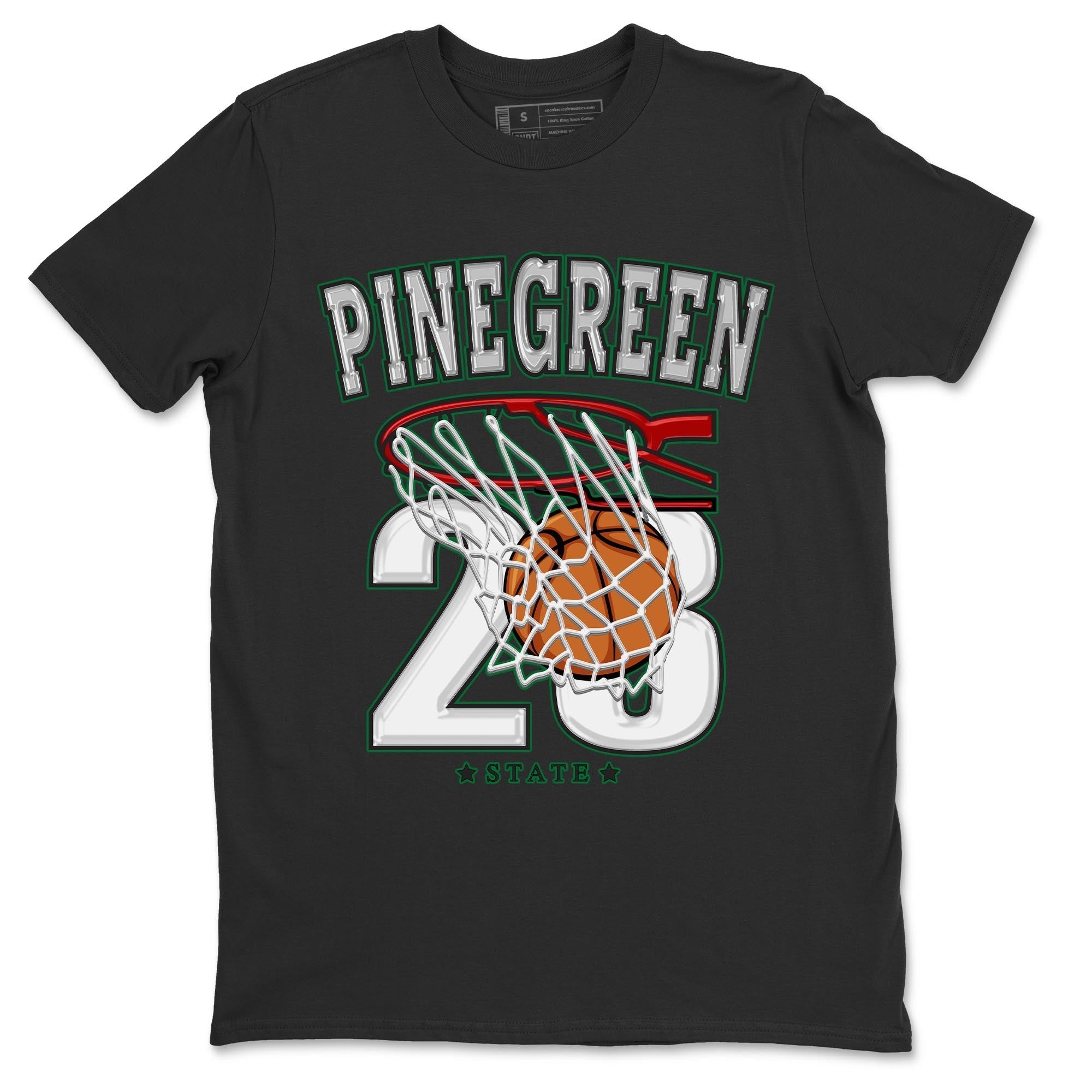 Air Jordan 4 Pine Green Sneaker Match Tees Basketball Streetwear Sneaker Shirt AJ 4s Pine Green Sneaker Release Tees Unisex Shirts Black 2