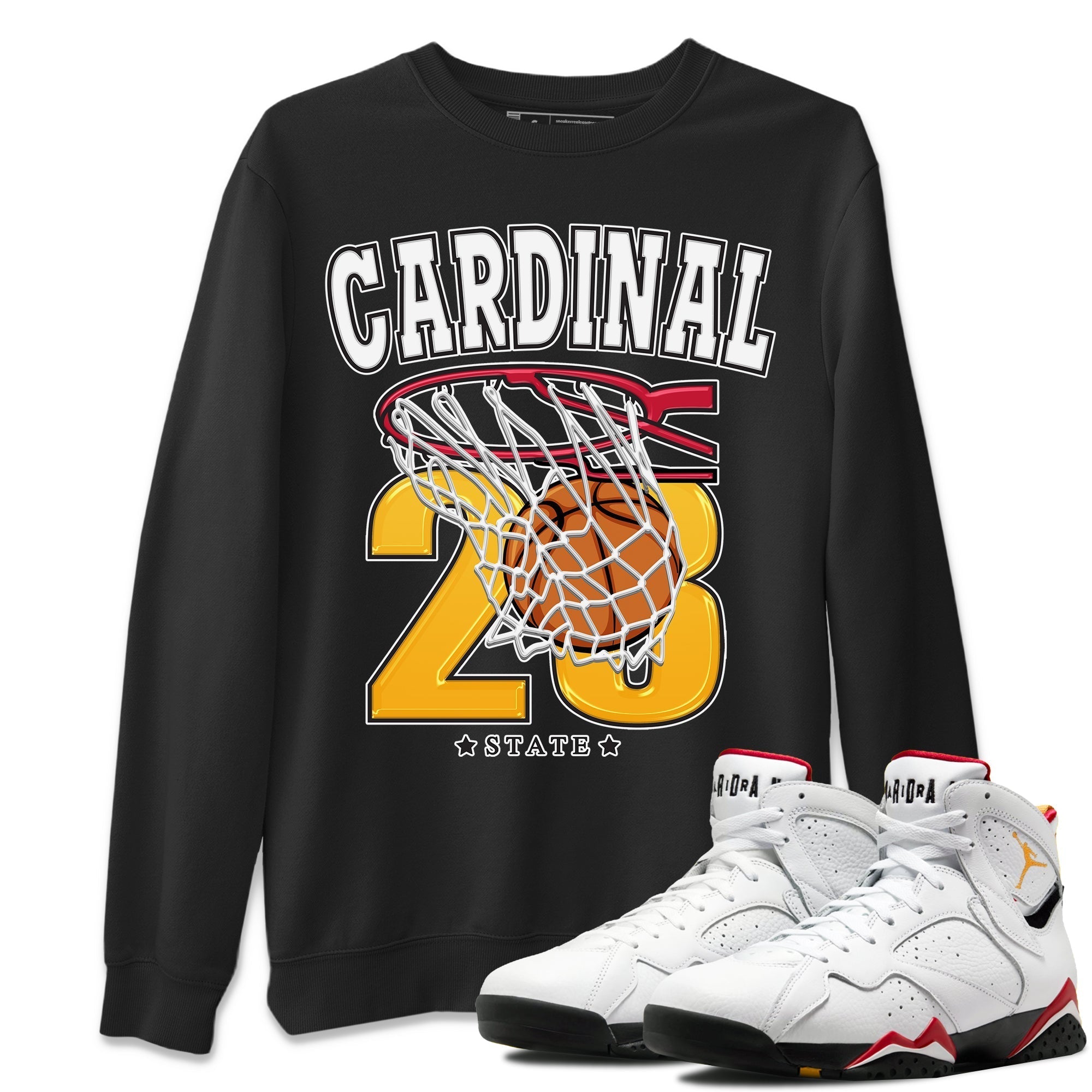 Jordan 7 Cardinal Shirt To Match Jordans Basketball Sneaker Tees Jordan 7 Cardinal Drip Gear Zone Sneaker Matching Clothing Unisex Shirts