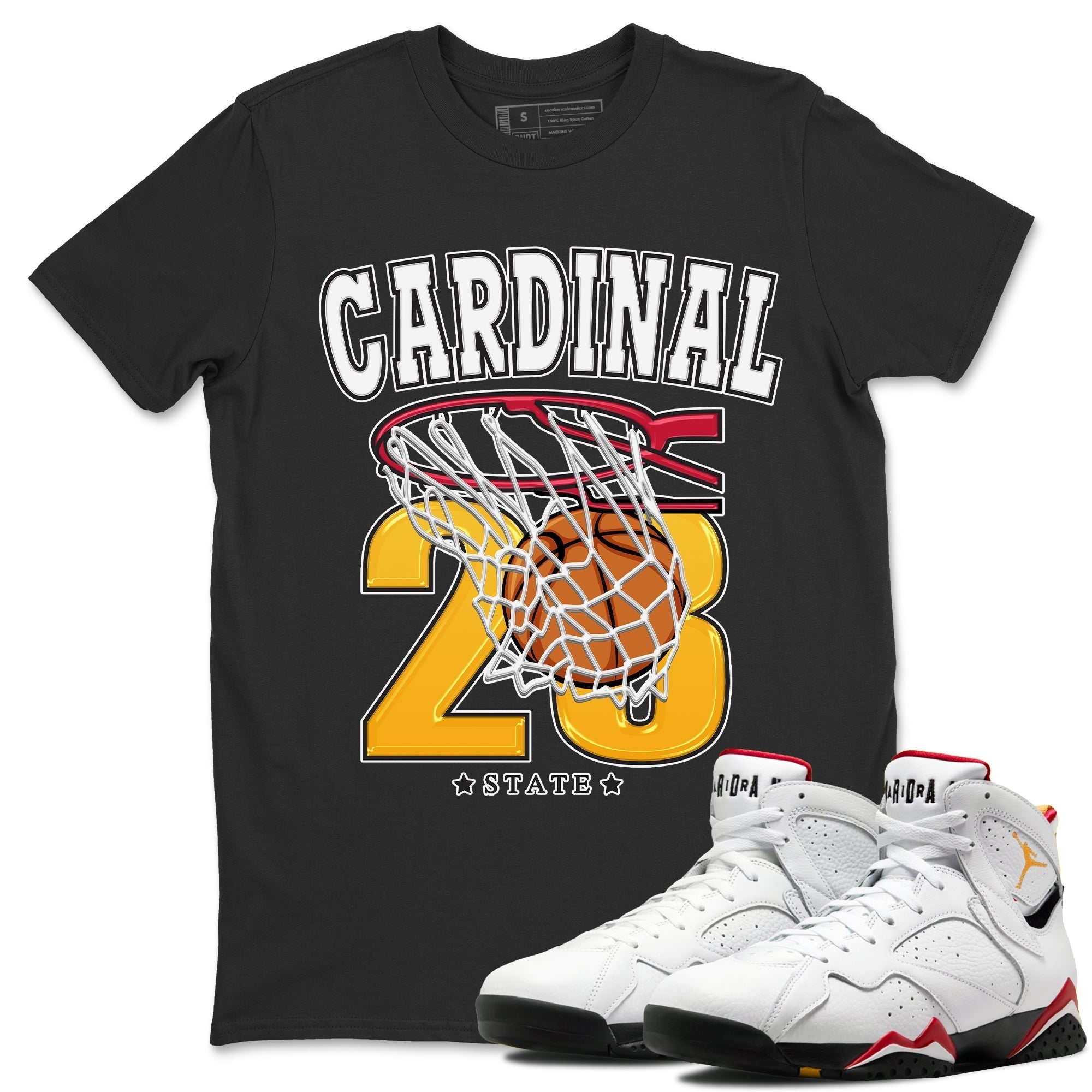 Jordan 7 Cardinal Shirt To Match Jordans Basketball Sneaker Tees Jordan 7 Cardinal Drip Gear Zone Sneaker Matching Clothing Unisex Shirts