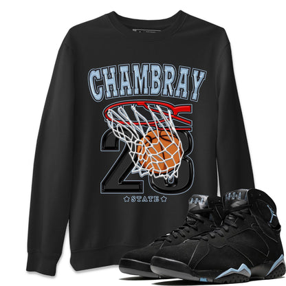 Air Jordan 7 Chambray shirt to match jordans Basketball Streetwear Sneaker Shirt AJ7 Chambray Drip Gear Zone Sneaker Matching Clothing Unisex Black 1 T-Shirt