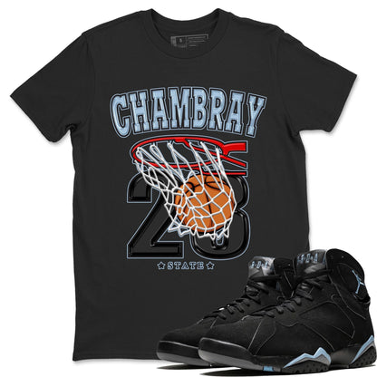 Air Jordan 7 Chambray shirt to match jordans Basketball Streetwear Sneaker Shirt AJ7 Chambray Drip Gear Zone Sneaker Matching Clothing Unisex Black 1 T-Shirt
