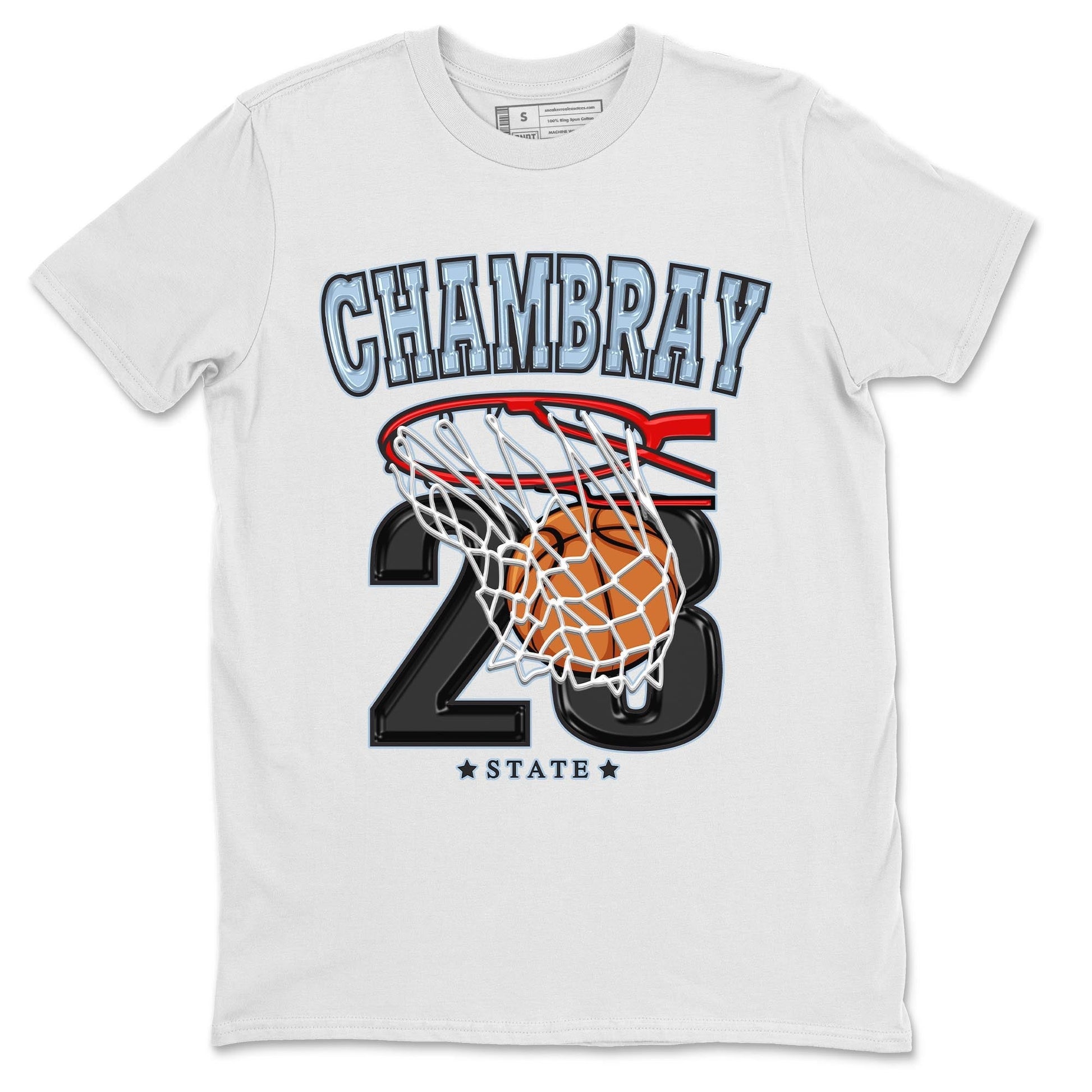 Air Jordan 7 Chambray shirt to match jordans Basketball Streetwear Sneaker Shirt AJ7 Chambray Drip Gear Zone Sneaker Matching Clothing Unisex White 2 T-Shirt