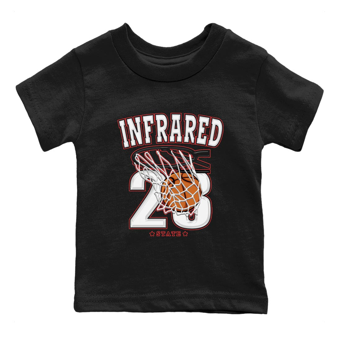 Air Jordan 7 White Infrared shirt to match jordans Basketball Streetwear Sneaker Shirt White Infrared 7s Drip Gear Zone Sneaker Matching Clothing Baby Toddler Black 2 T-Shirt