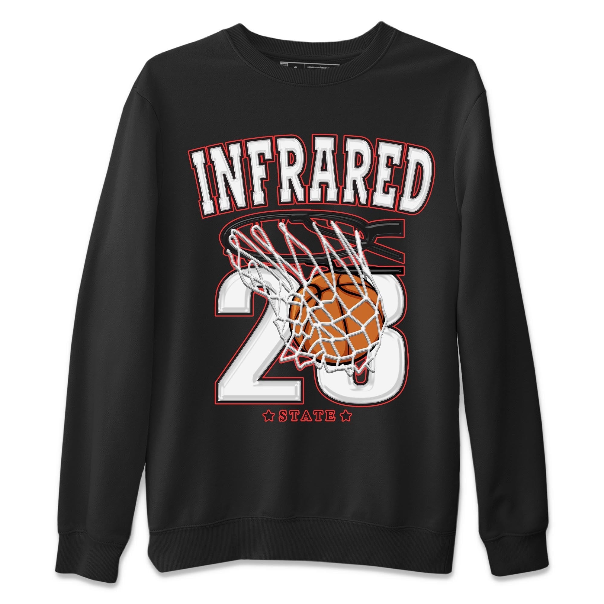 Air Jordan 7 White Infrared shirt to match jordans Basketball Streetwear Sneaker Shirt White Infrared 7s Drip Gear Zone Sneaker Matching Clothing Unisex Black 2 T-Shirt